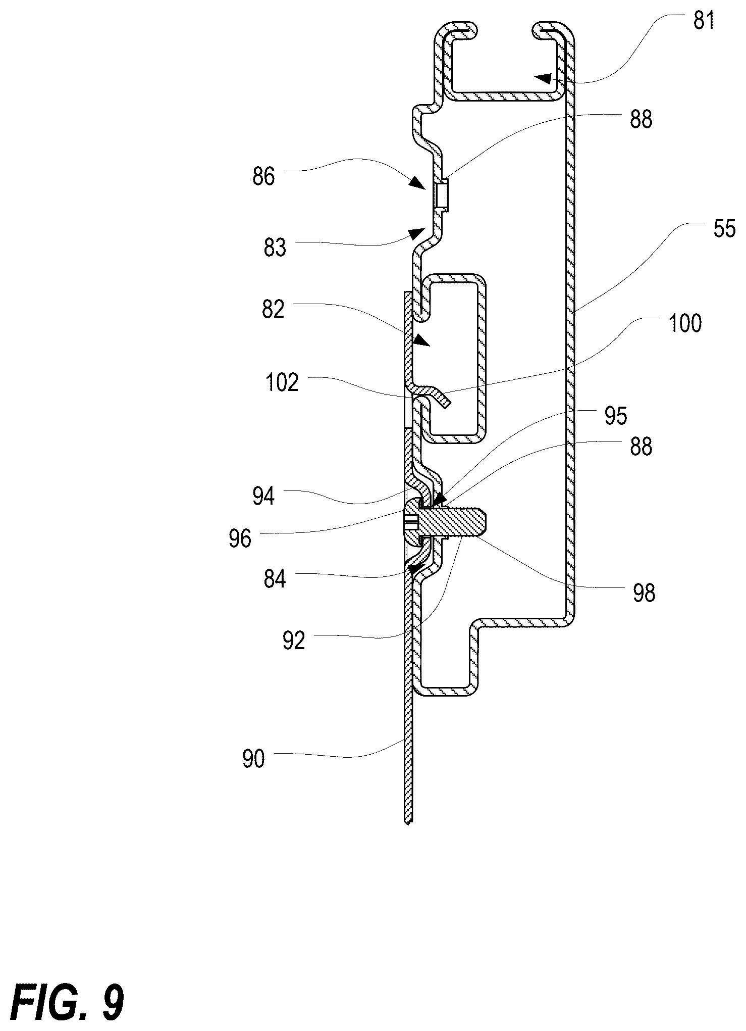 Patent US12621953 Figure 11 – Frame structure for electronic equipment enclosure