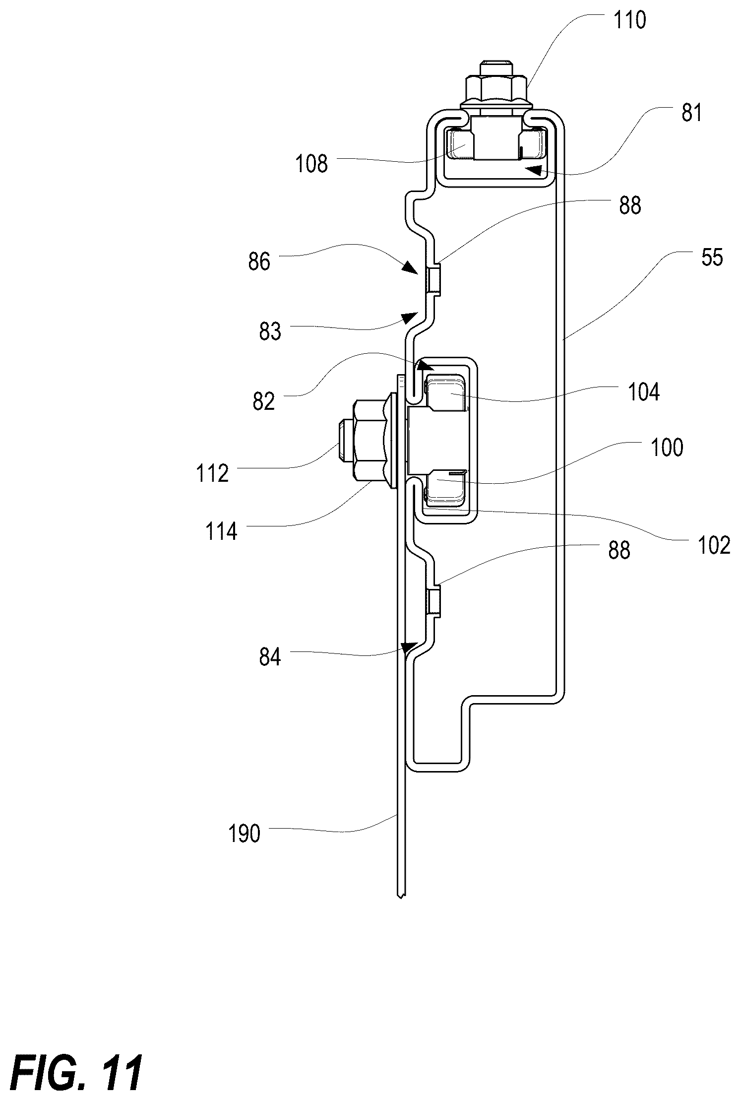 Patent US12621953 Figure 13 – Frame structure for electronic equipment enclosure