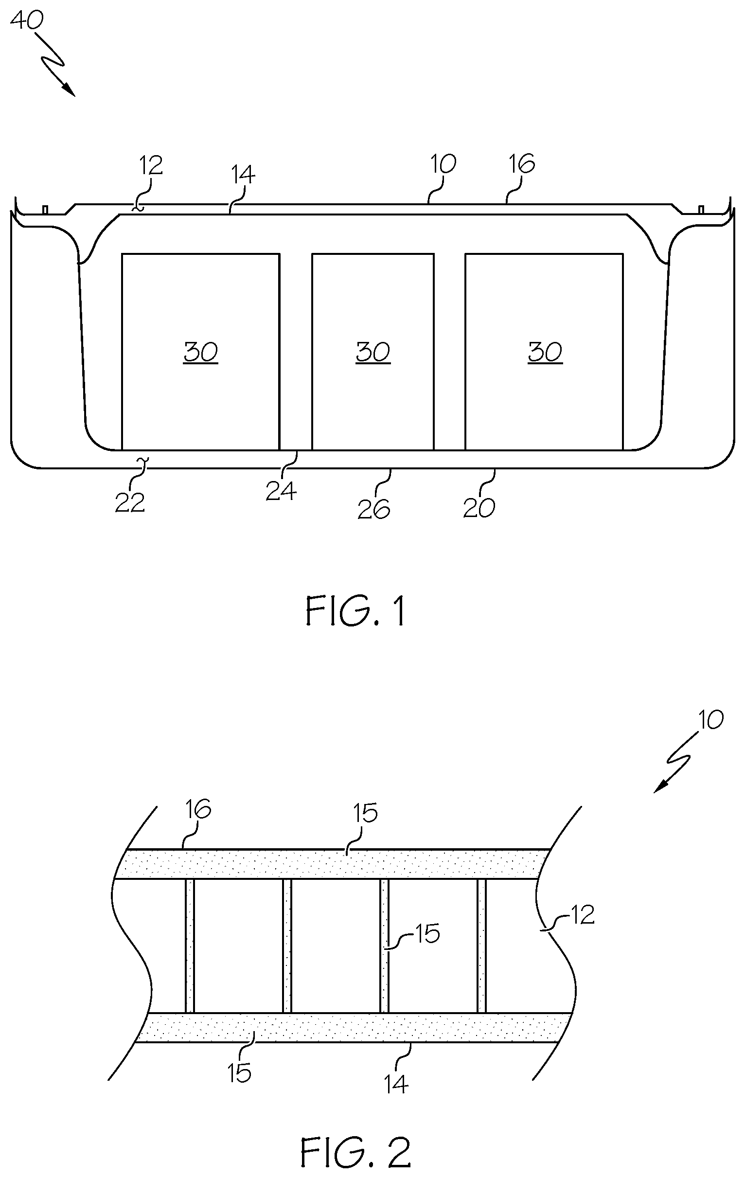 Patent US12621971 Figure 1 – Structural composites with electromagnetic compatibility for battery enclosures