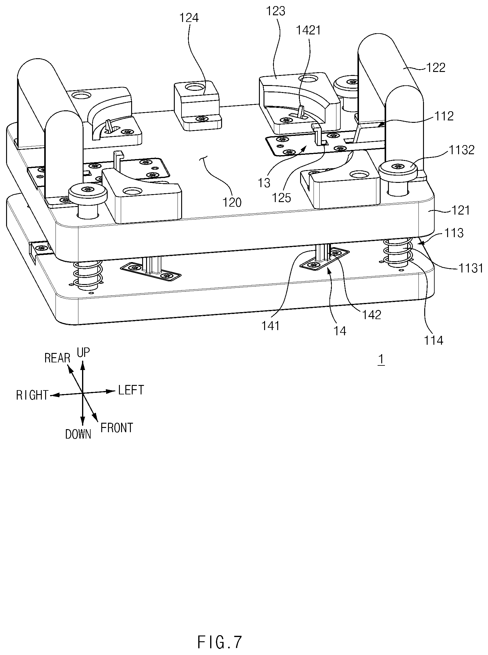Patent US12621972 Figure 7 – Electronic device, and disassembling device for disassembling same