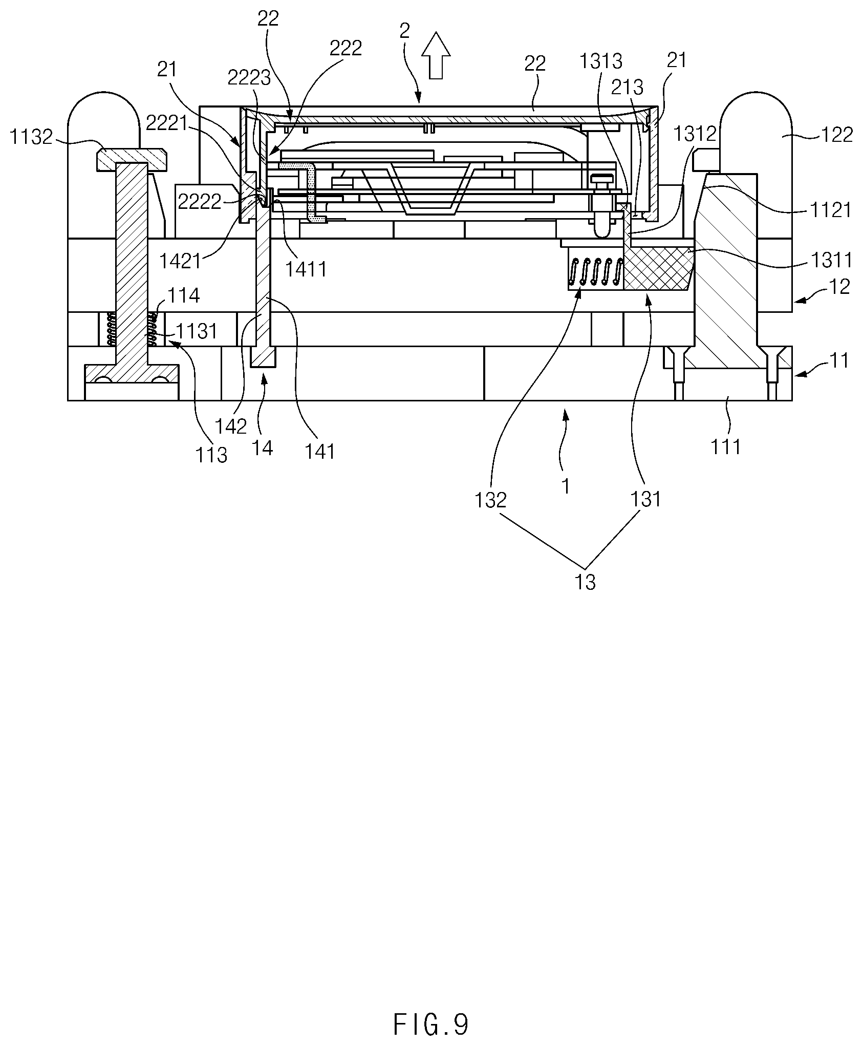 Patent US12621972 Figure 9 – Electronic device, and disassembling device for disassembling same