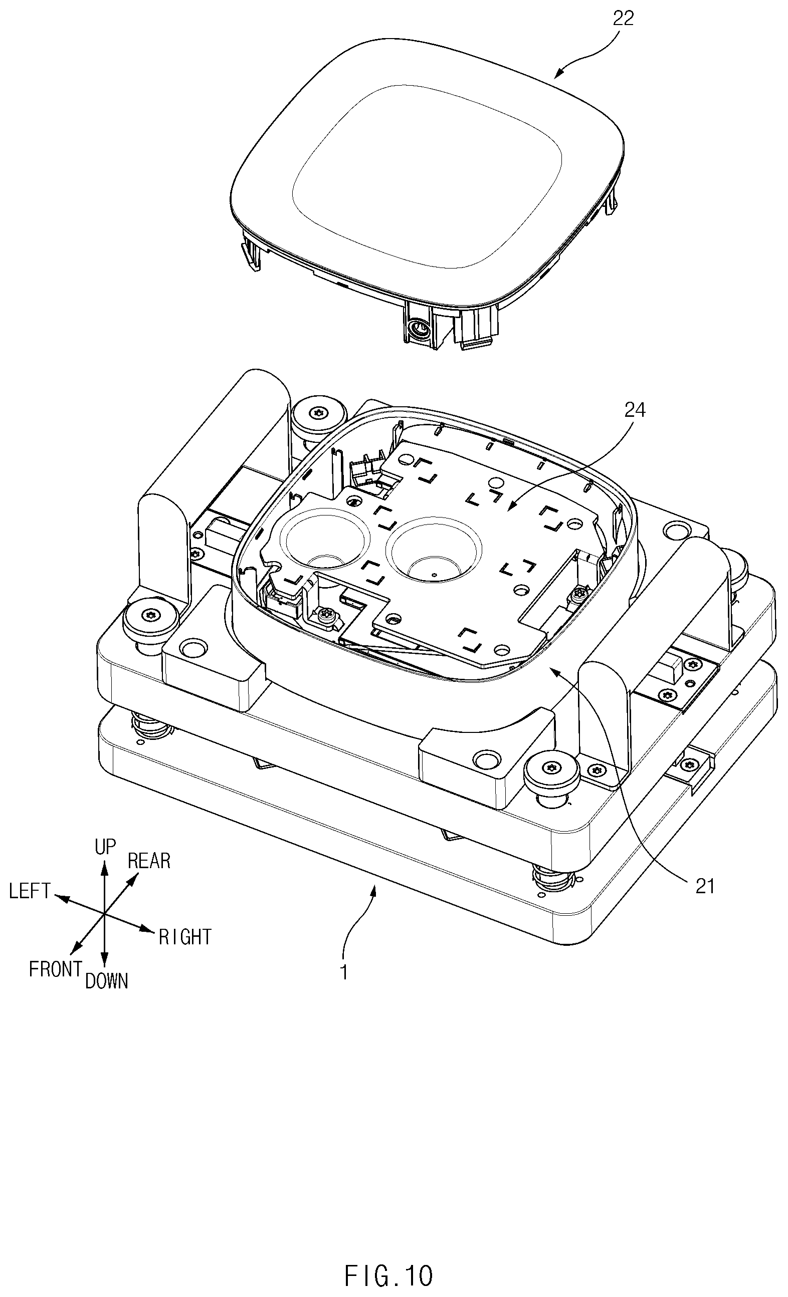 Patent US12621972 Figure 10 – Electronic device, and disassembling device for disassembling same