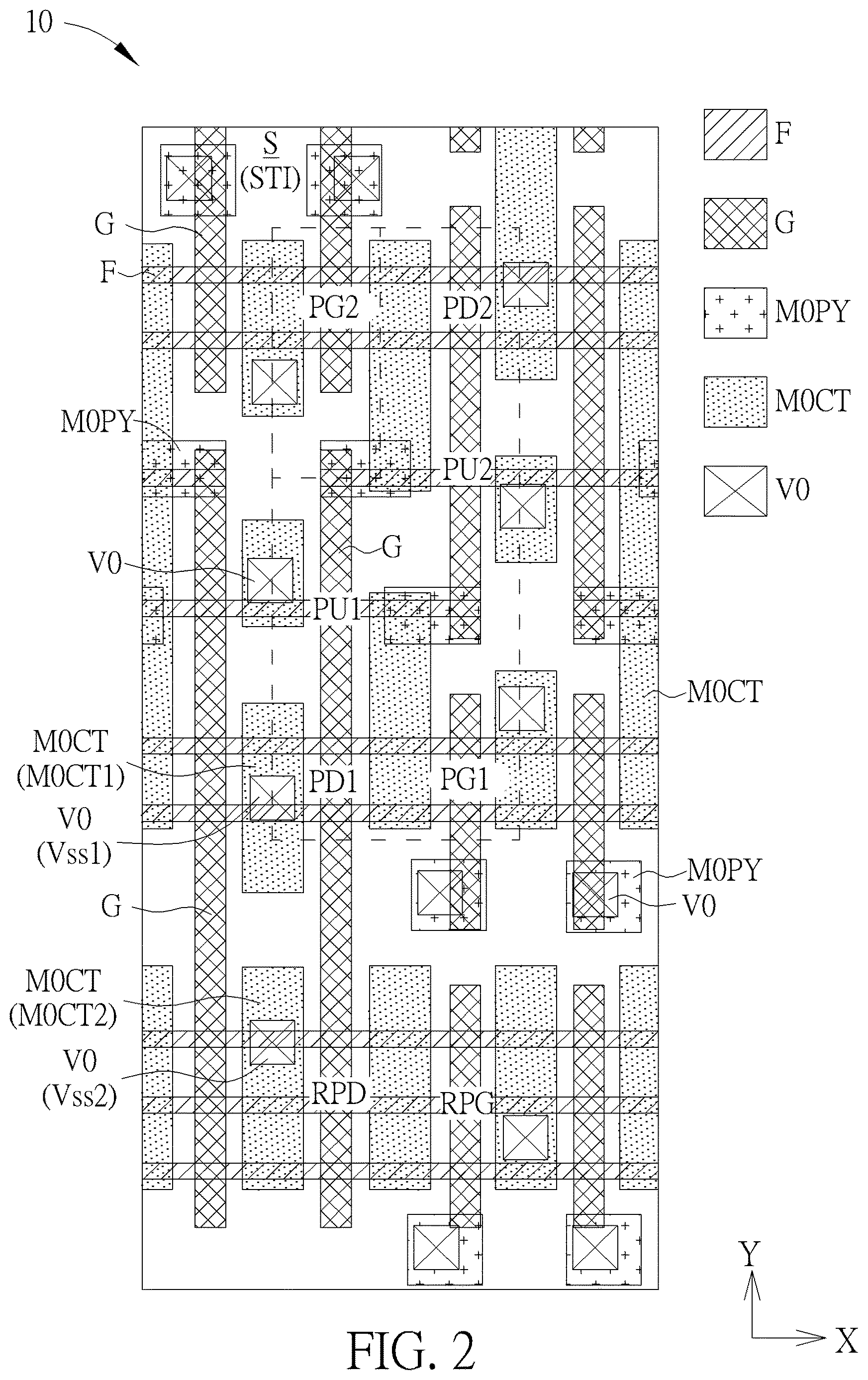 Patent US12621974 Figure 2 – Static random access memory and its layout pattern