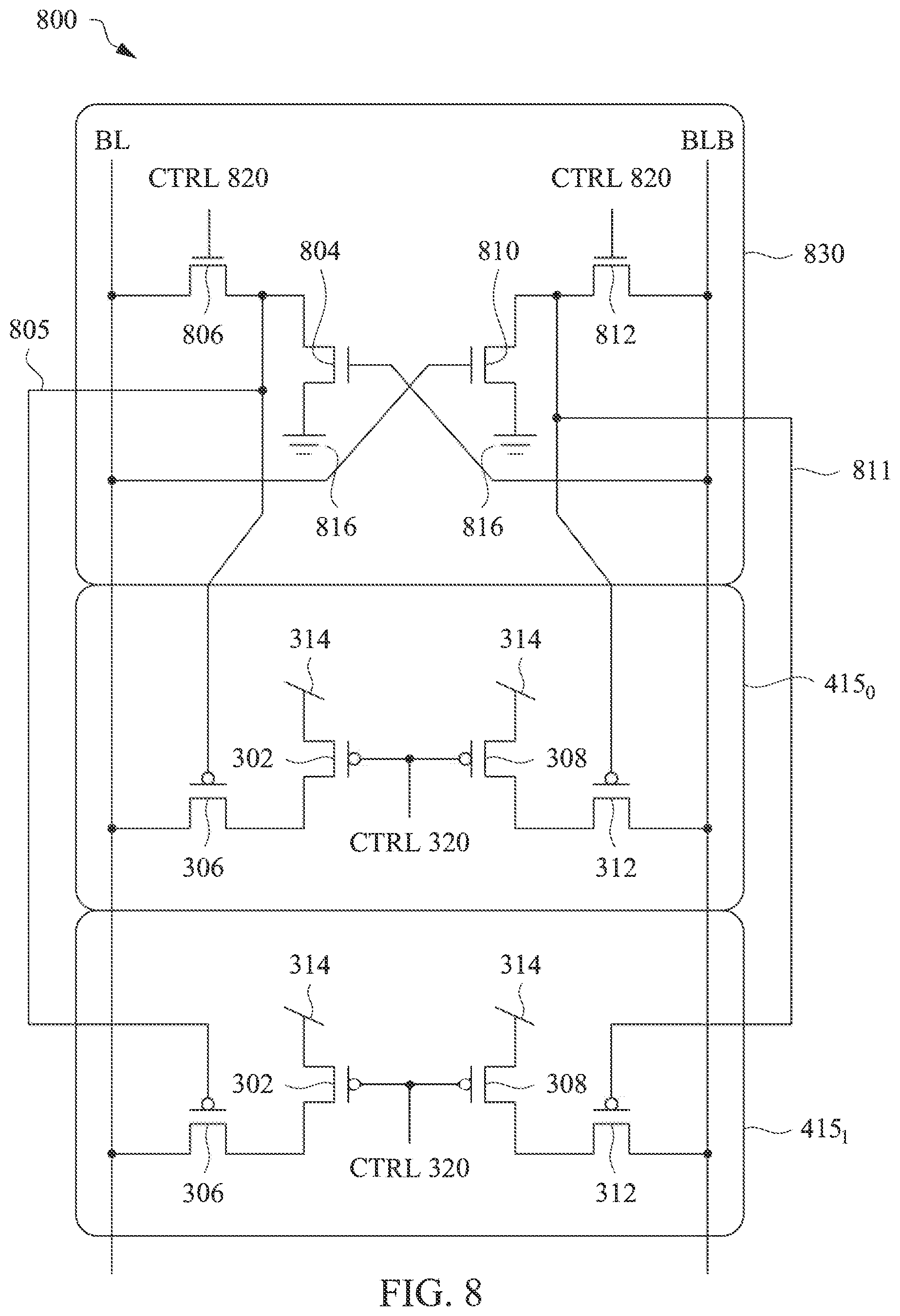 Patent US12621975 Figure 10 – Static random access memory with pre-charge circuit