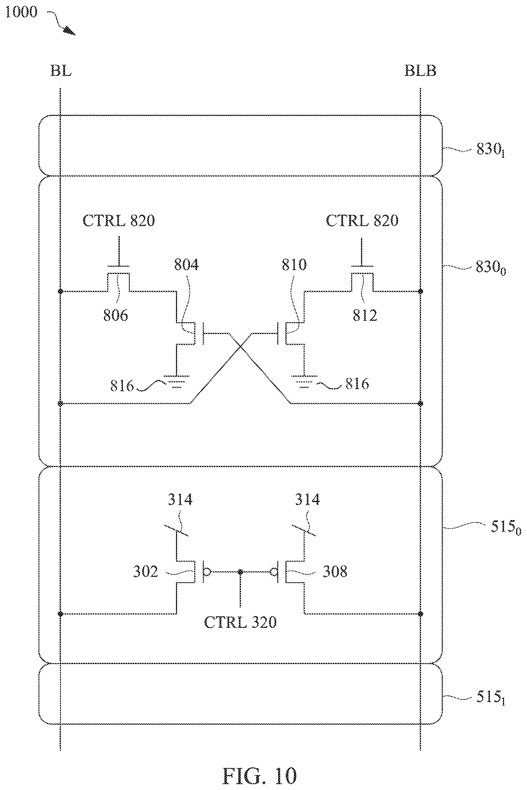 Patent US12621975 Figure 12 – Static random access memory with pre-charge circuit