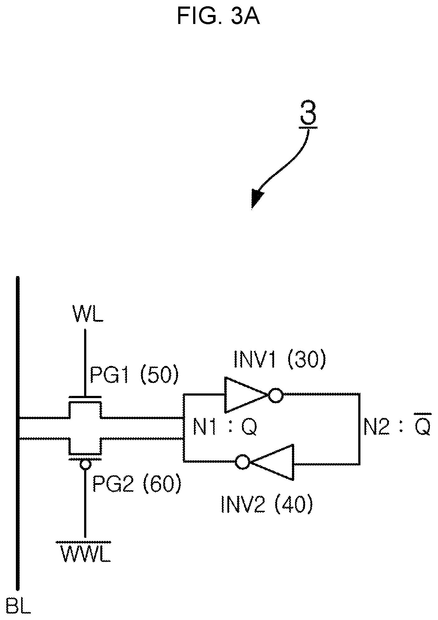 Patent US12621976 Figure 5 – Sram cell structure with 3 p-channel transistors and 3 n-channel transistors and method of operating the sram cell