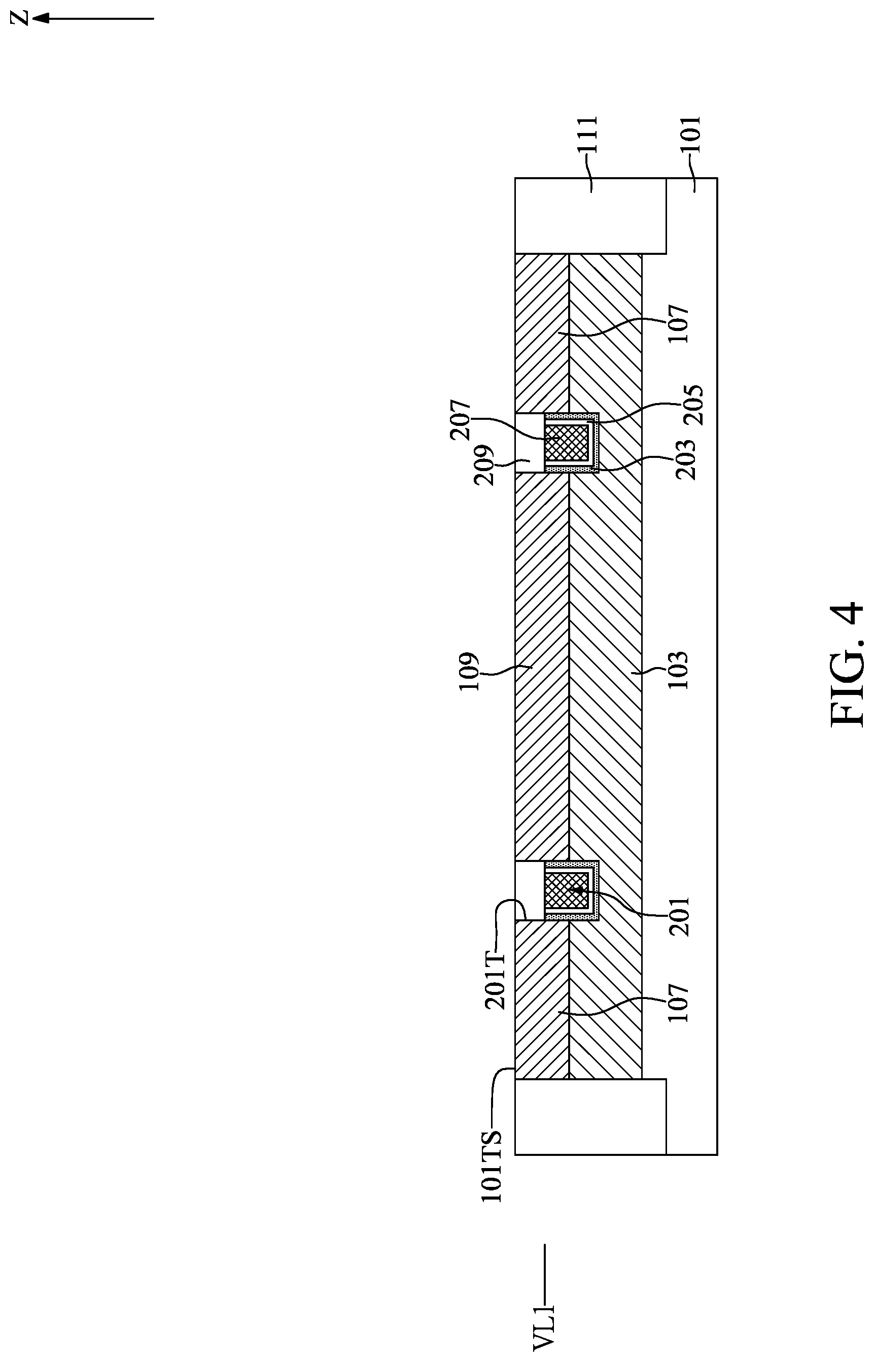 Patent US12621982 Figure 4 – Semiconductor device with pad structure and method for fabricating the same