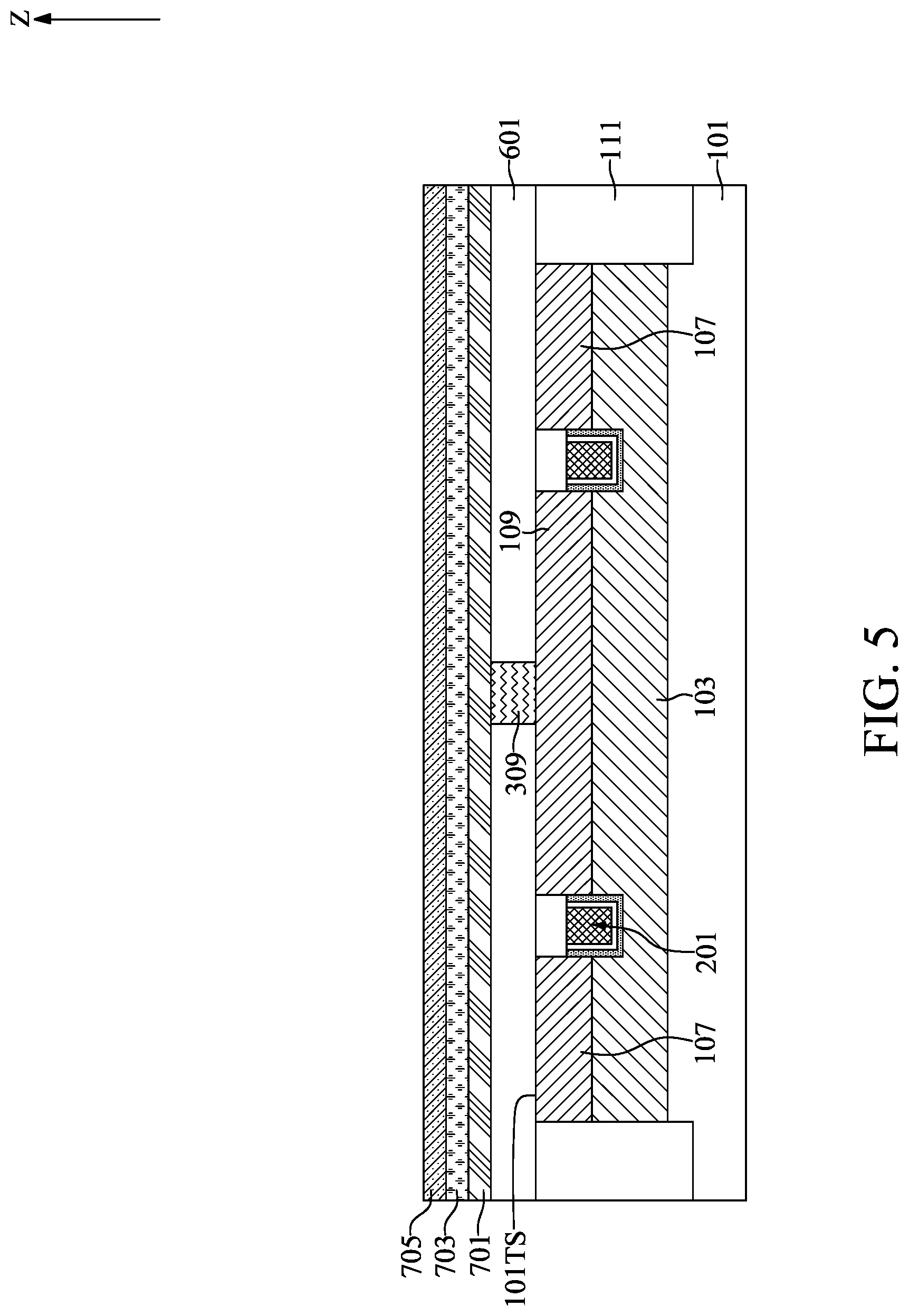 Patent US12621982 Figure 5 – Semiconductor device with pad structure and method for fabricating the same