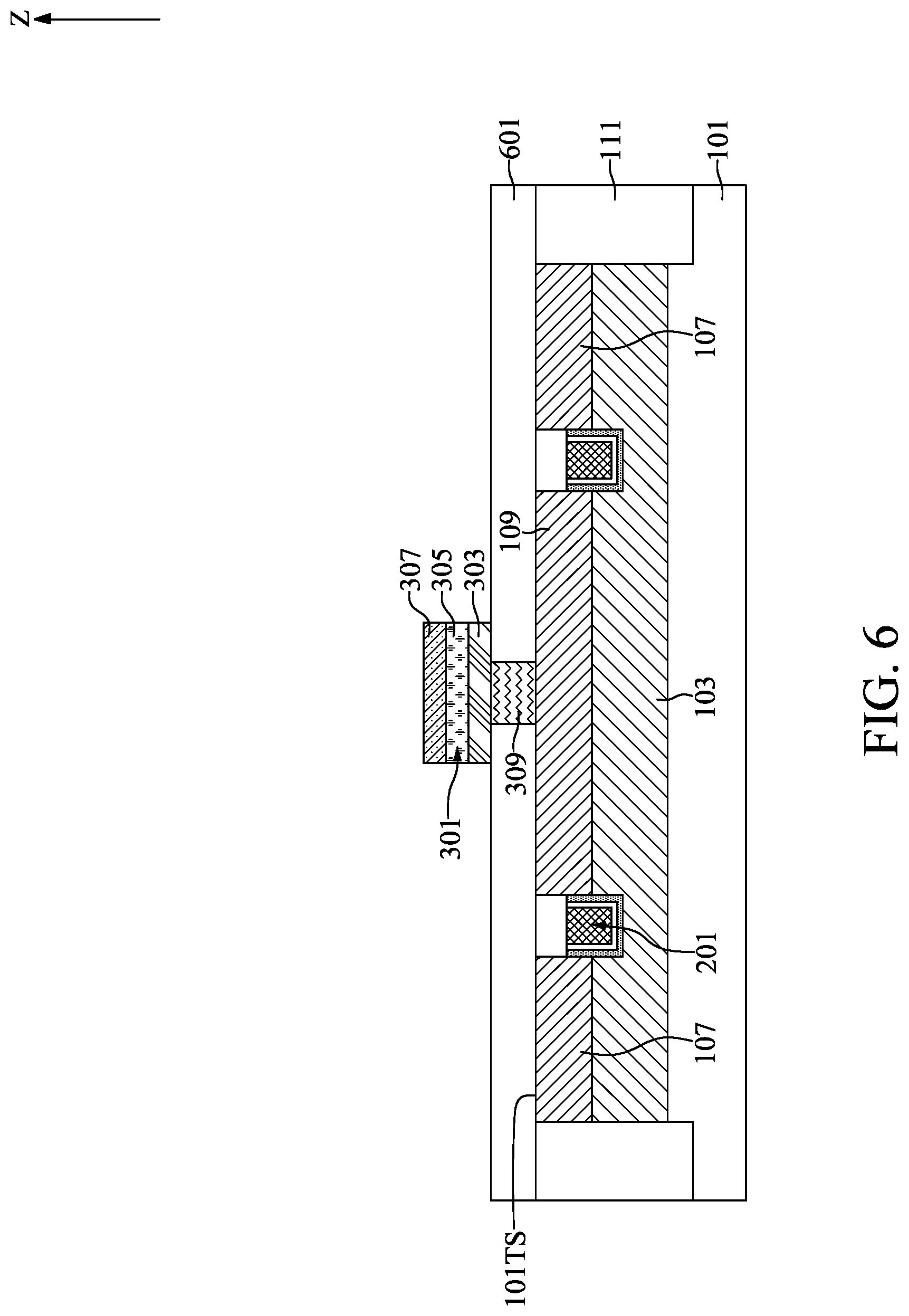 Patent US12621982 Figure 6 – Semiconductor device with pad structure and method for fabricating the same