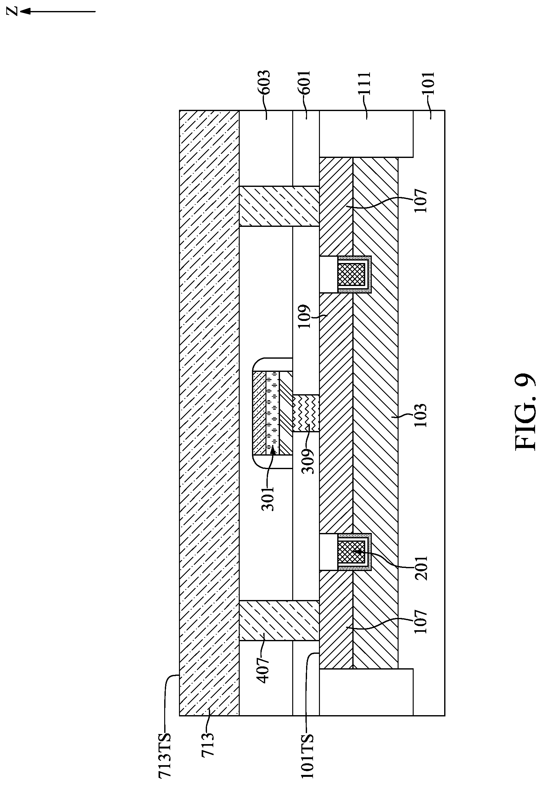 Patent US12621982 Figure 9 – Semiconductor device with pad structure and method for fabricating the same
