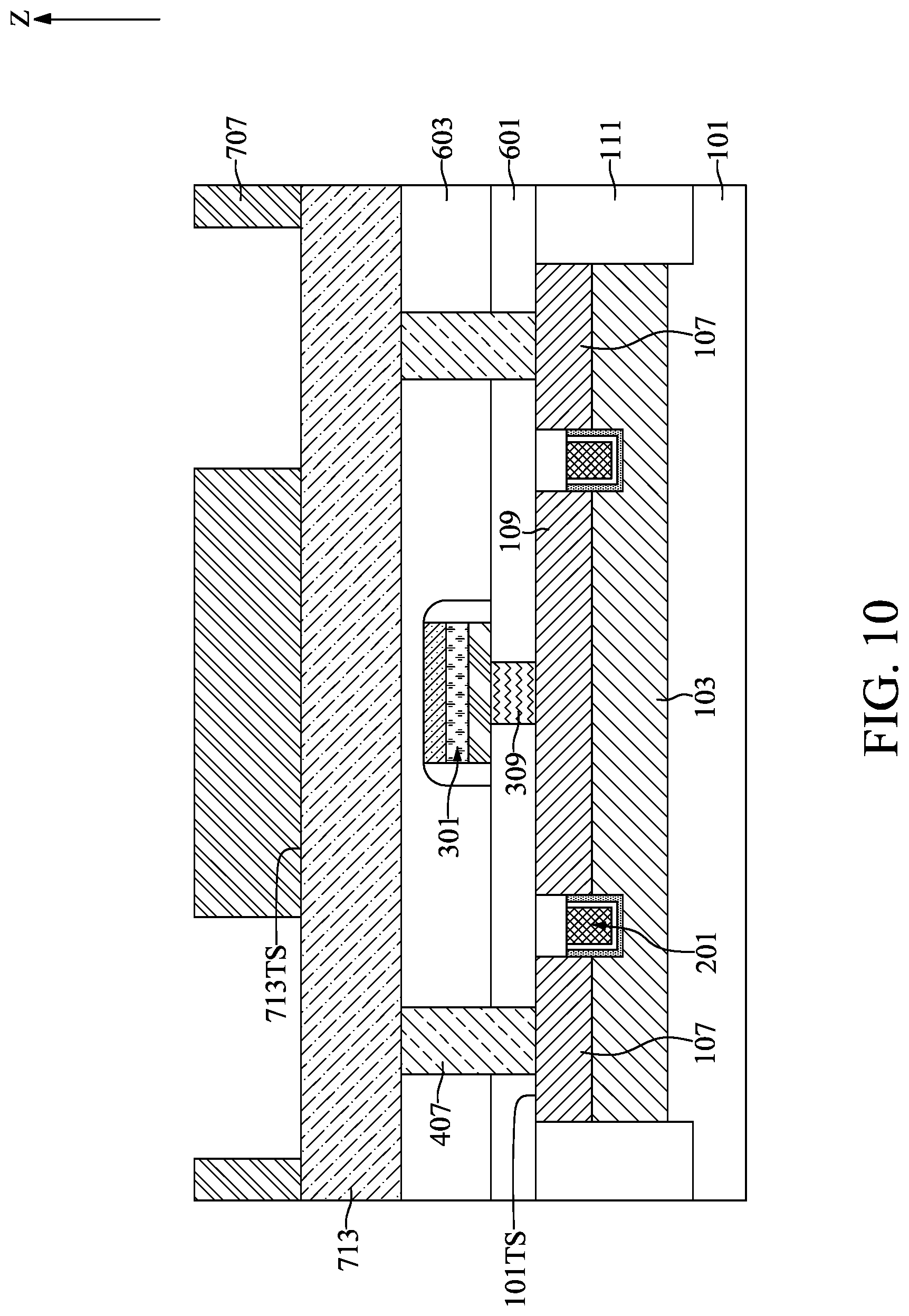 Patent US12621982 Figure 10 – Semiconductor device with pad structure and method for fabricating the same