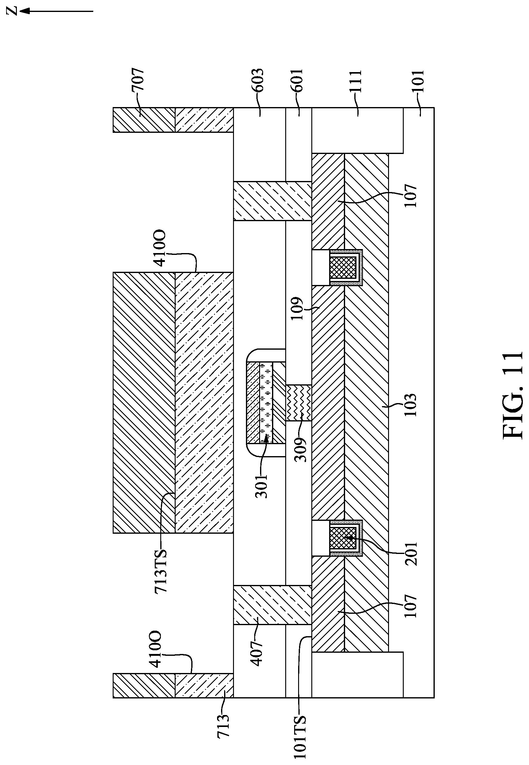 Patent US12621982 Figure 11 – Semiconductor device with pad structure and method for fabricating the same