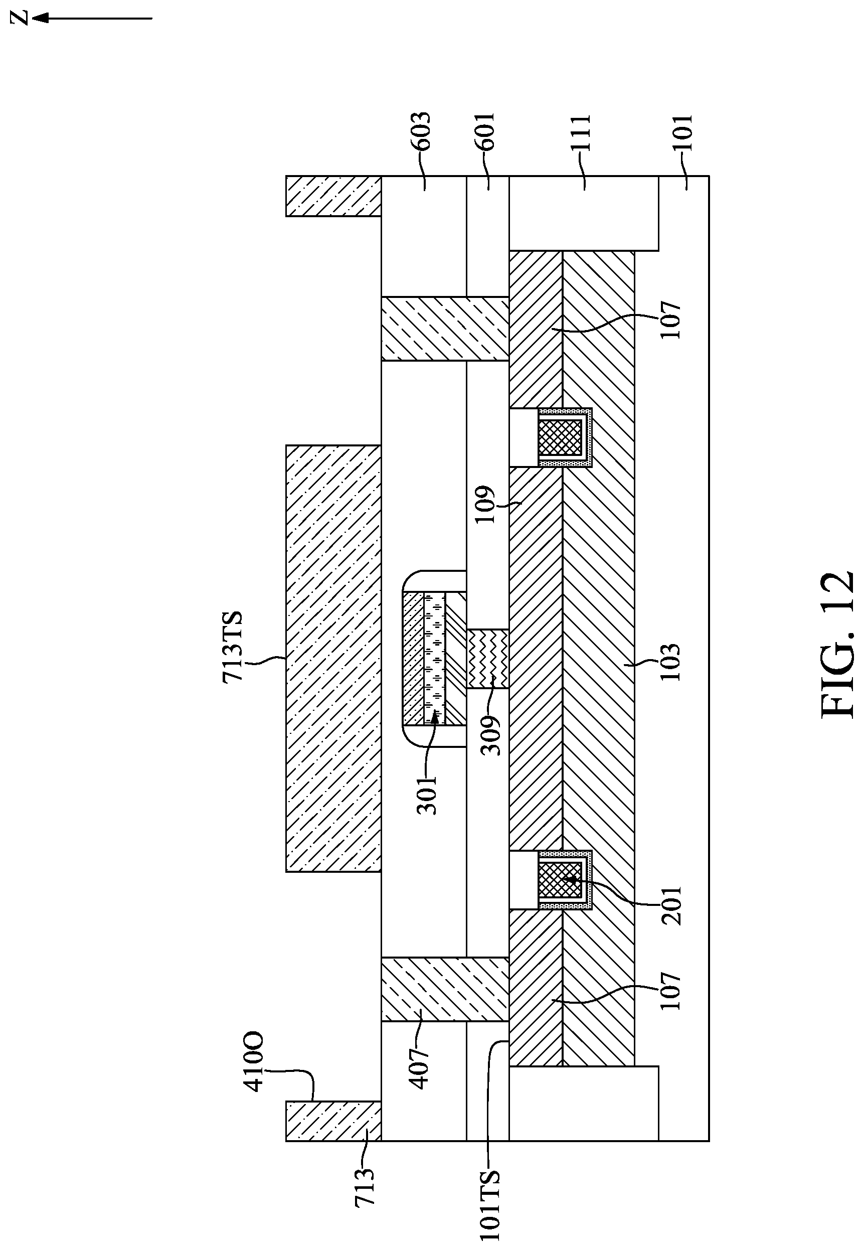 Patent US12621982 Figure 12 – Semiconductor device with pad structure and method for fabricating the same