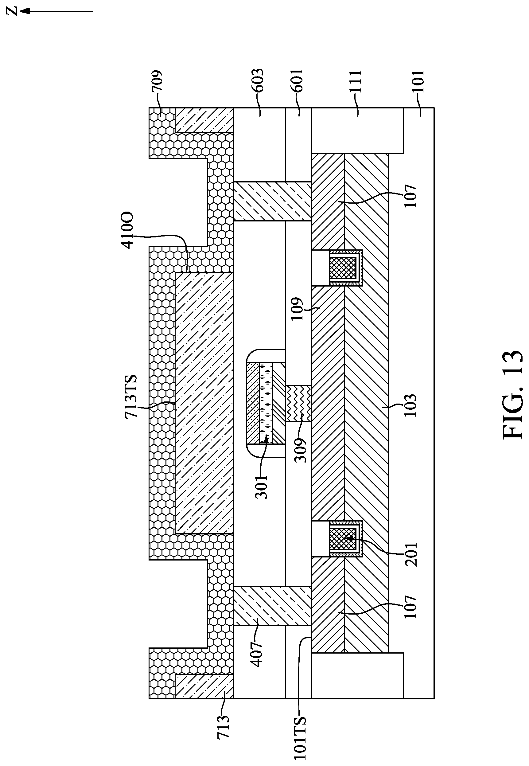 Patent US12621982 Figure 13 – Semiconductor device with pad structure and method for fabricating the same