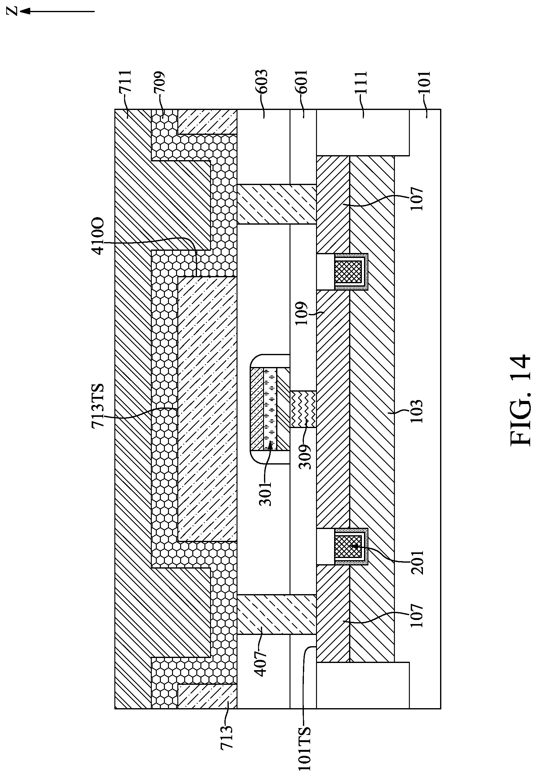 Patent US12621982 Figure 14 – Semiconductor device with pad structure and method for fabricating the same