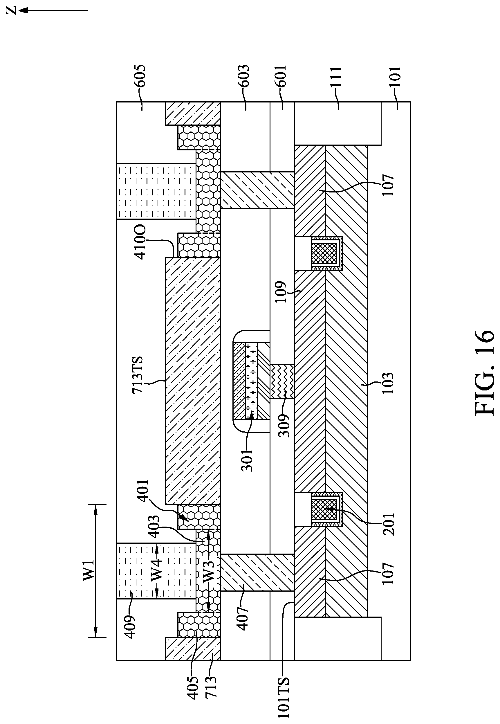 Patent US12621982 Figure 16 – Semiconductor device with pad structure and method for fabricating the same