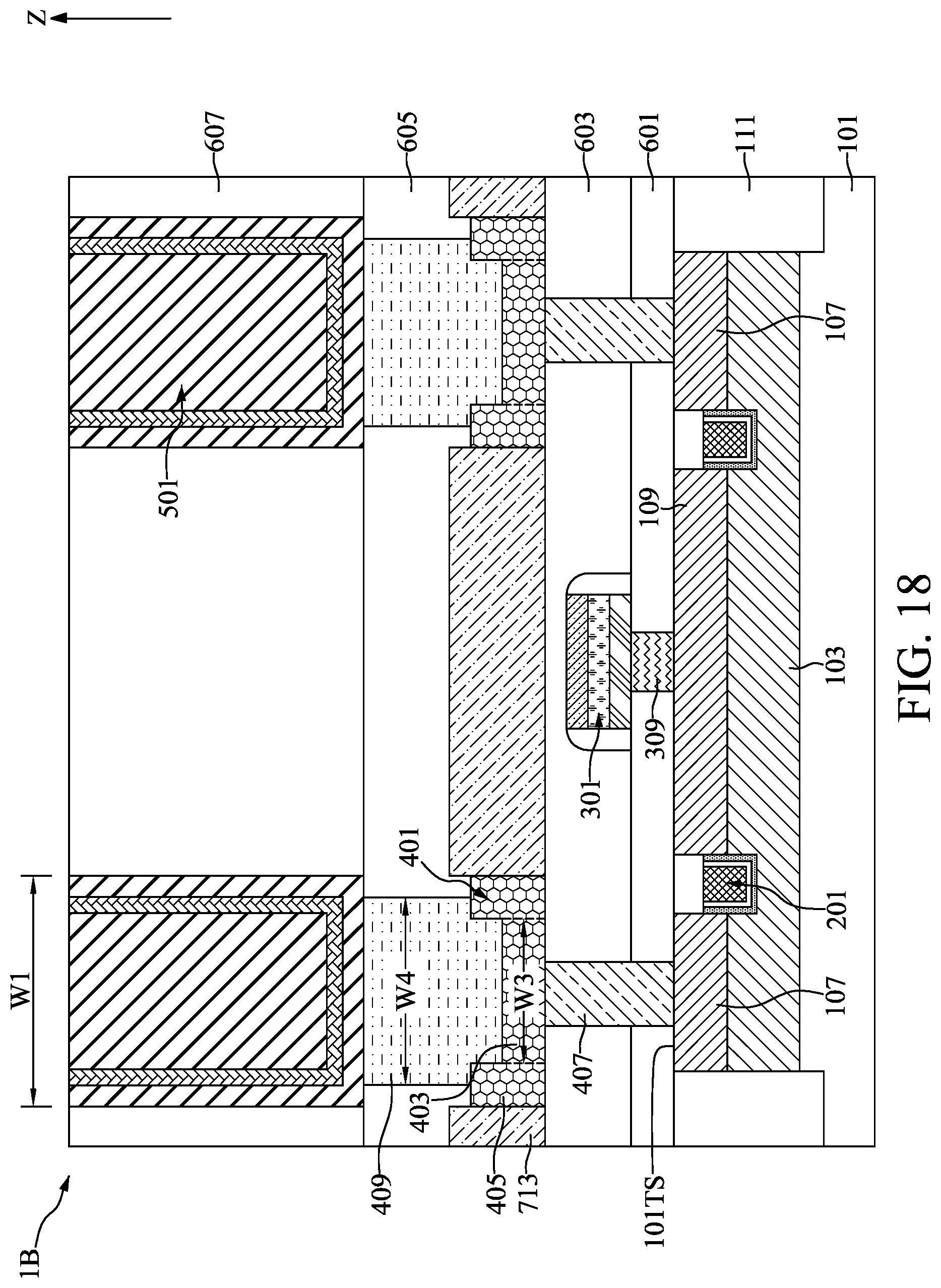 Patent US12621982 Figure 18 – Semiconductor device with pad structure and method for fabricating the same