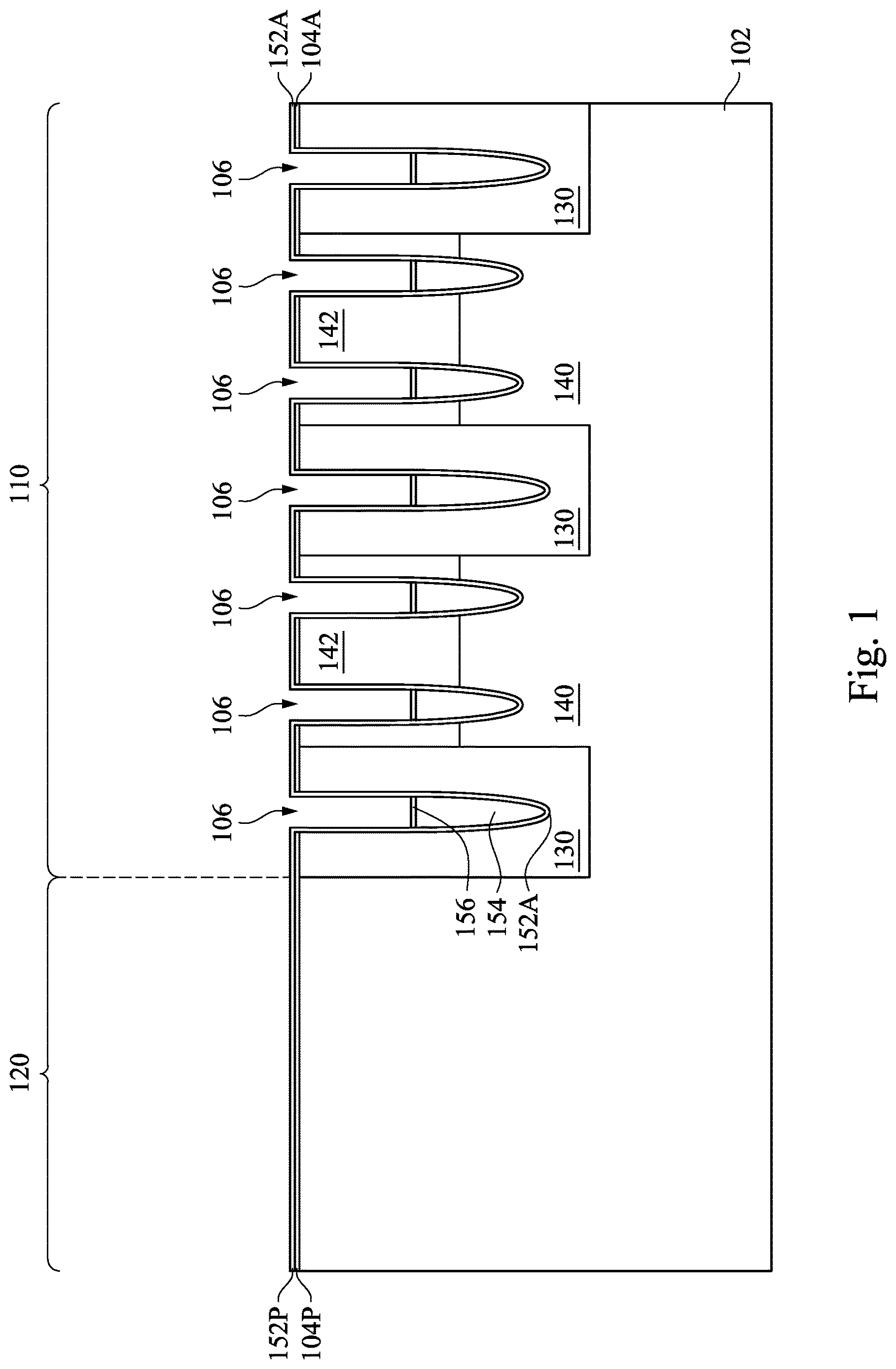 Patent US12621985 — Semiconductor structure and method of manufacturing the same — Figure 1