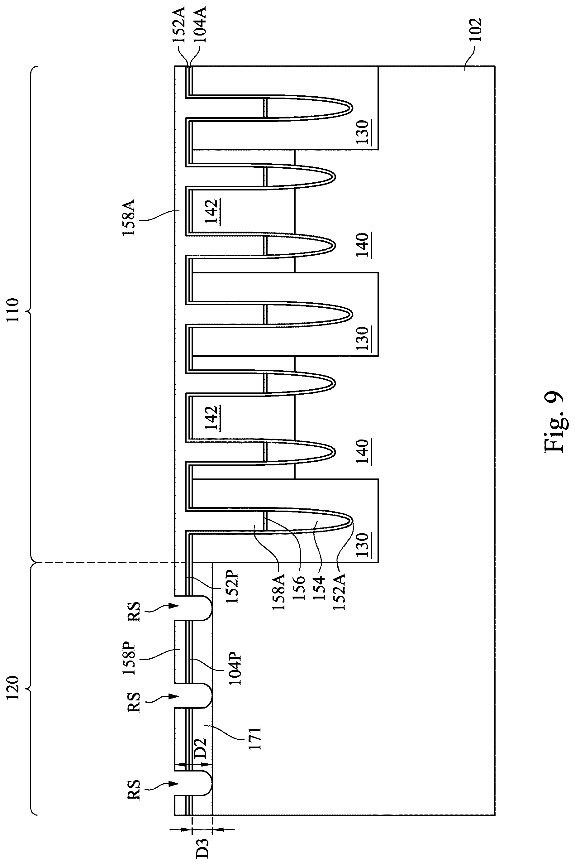 Patent US12621985 Figure 9 – Semiconductor structure and method of manufacturing the same