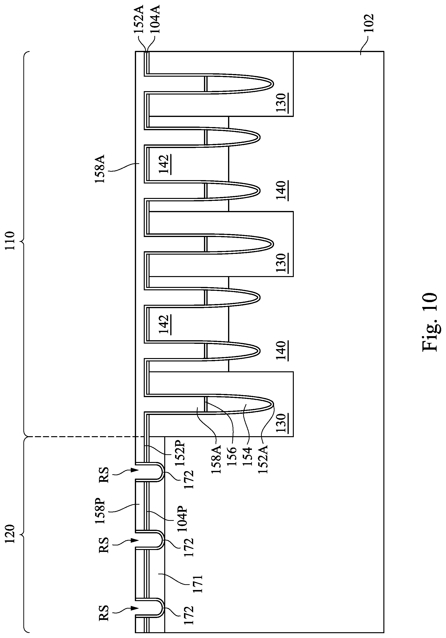 Patent US12621985 Figure 10 – Semiconductor structure and method of manufacturing the same