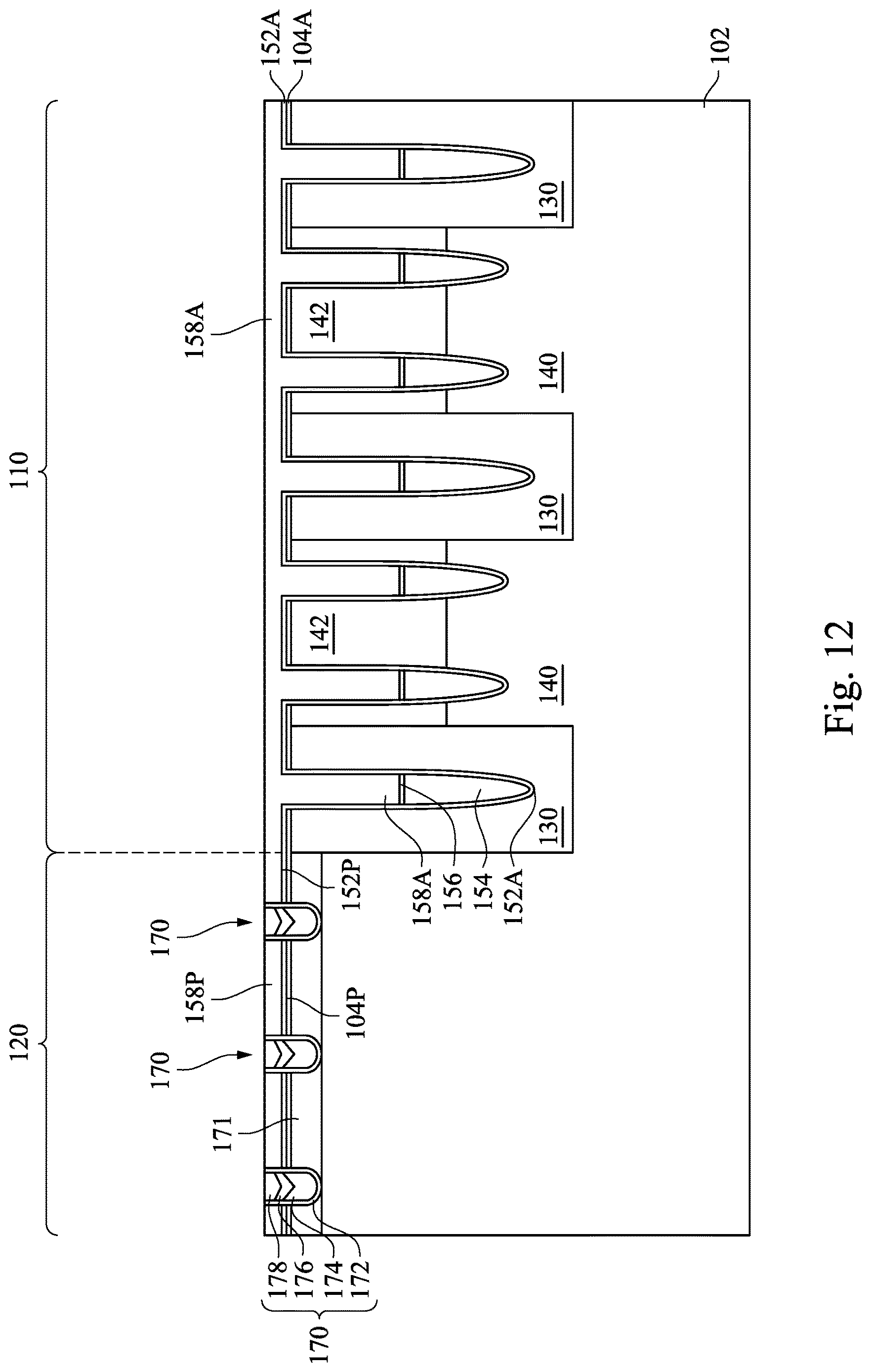 Patent US12621985 Figure 12 – Semiconductor structure and method of manufacturing the same