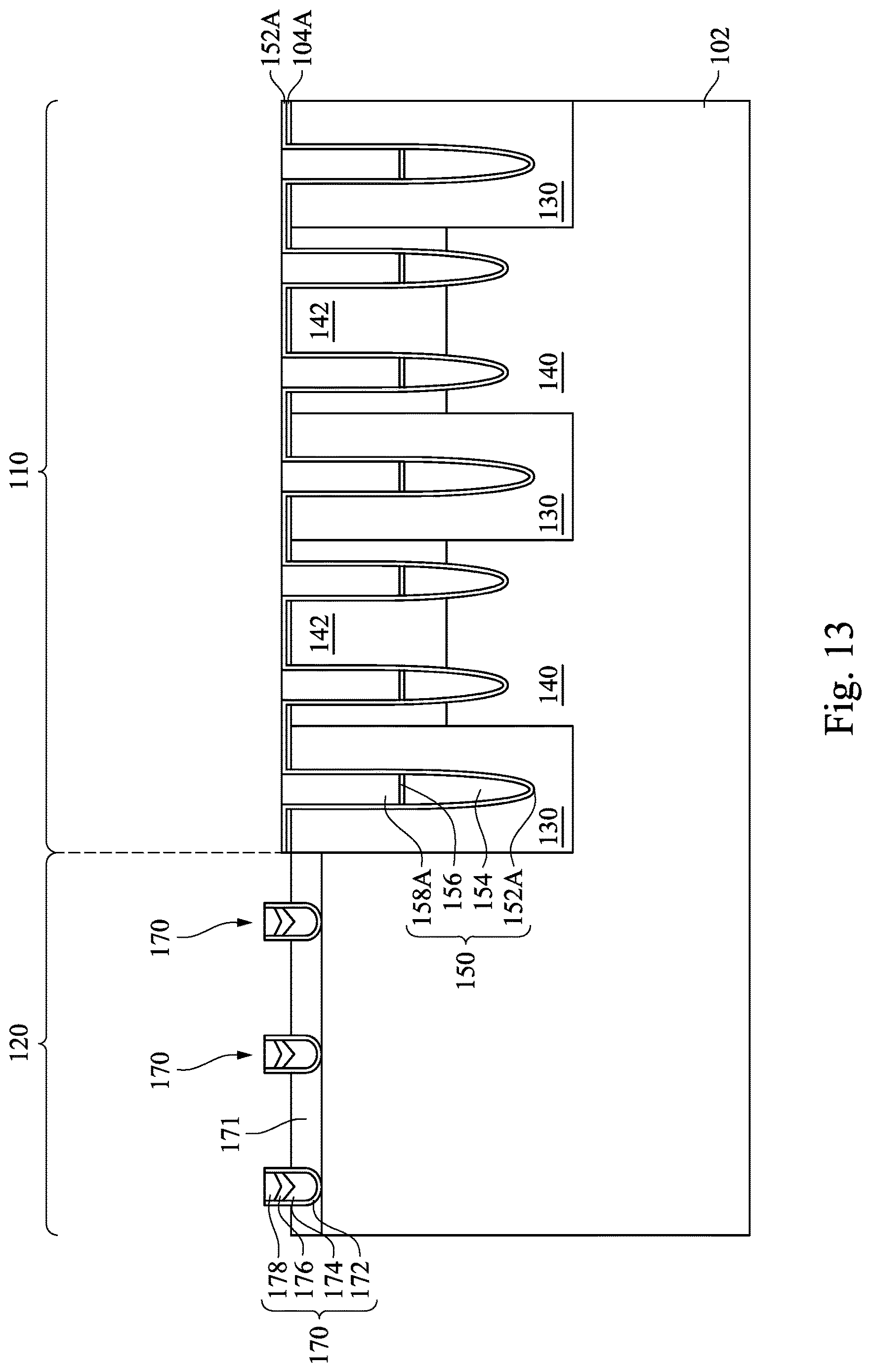 Patent US12621985 Figure 13 – Semiconductor structure and method of manufacturing the same