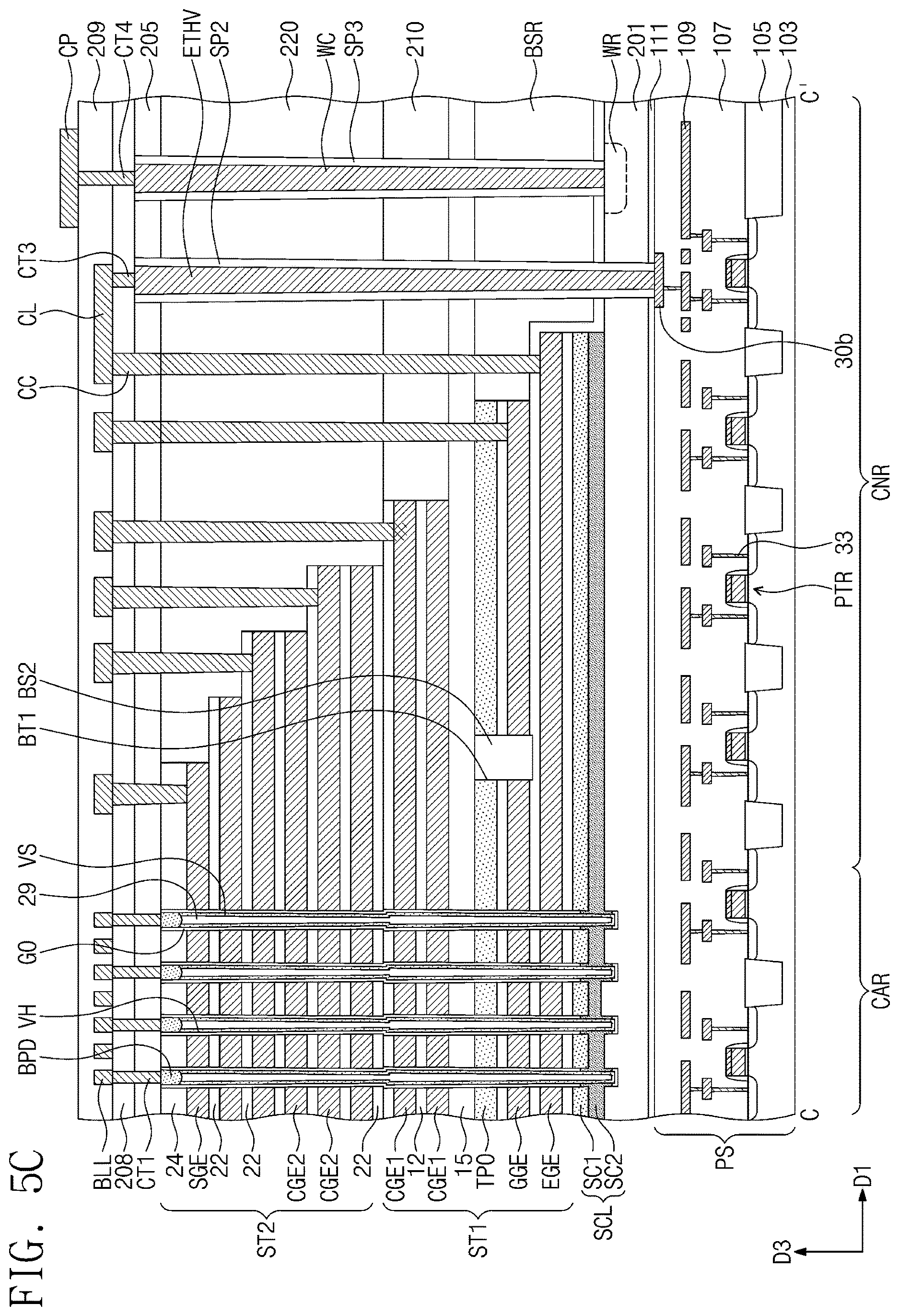 Patent US12621993 Figure 14 – Three-dimensional semiconductor memory device, electronic system including the same, and method of fabricating the same