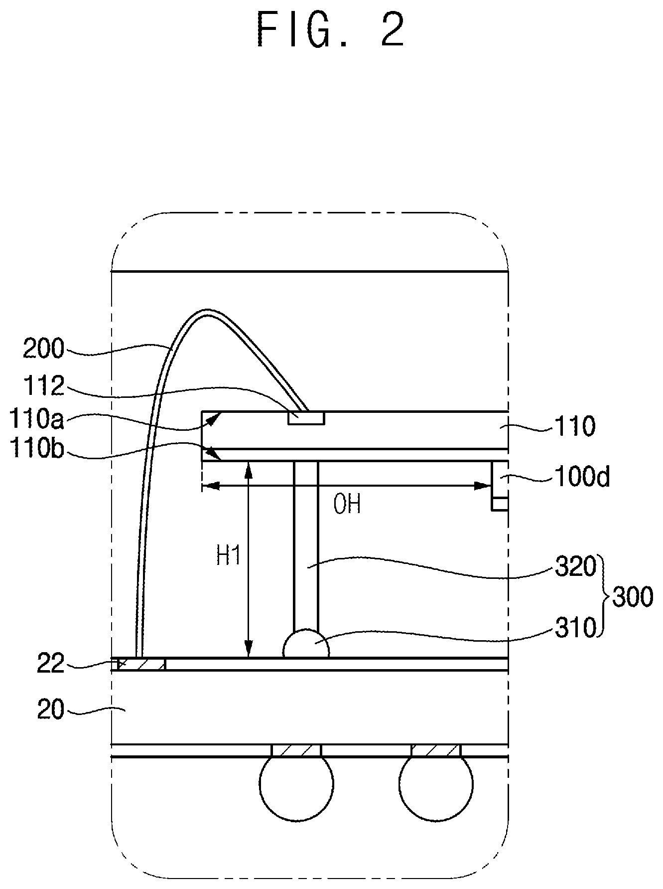 Patent US12622000 Figure 2 – Semiconductor package and method of manufacturing the semiconductor package
