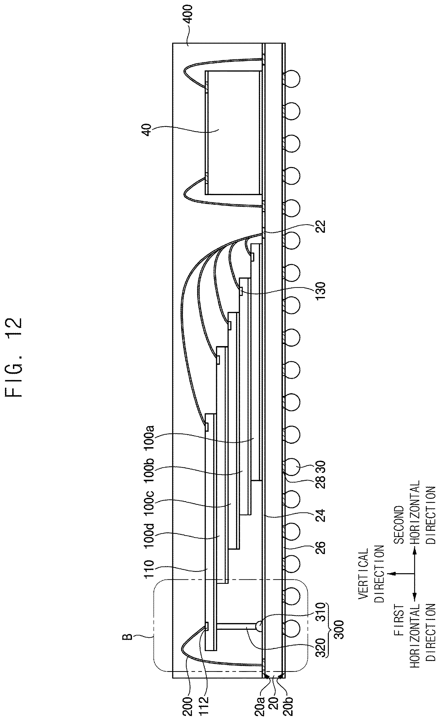 Patent US12622000 Figure 11 – Semiconductor package and method of manufacturing the semiconductor package