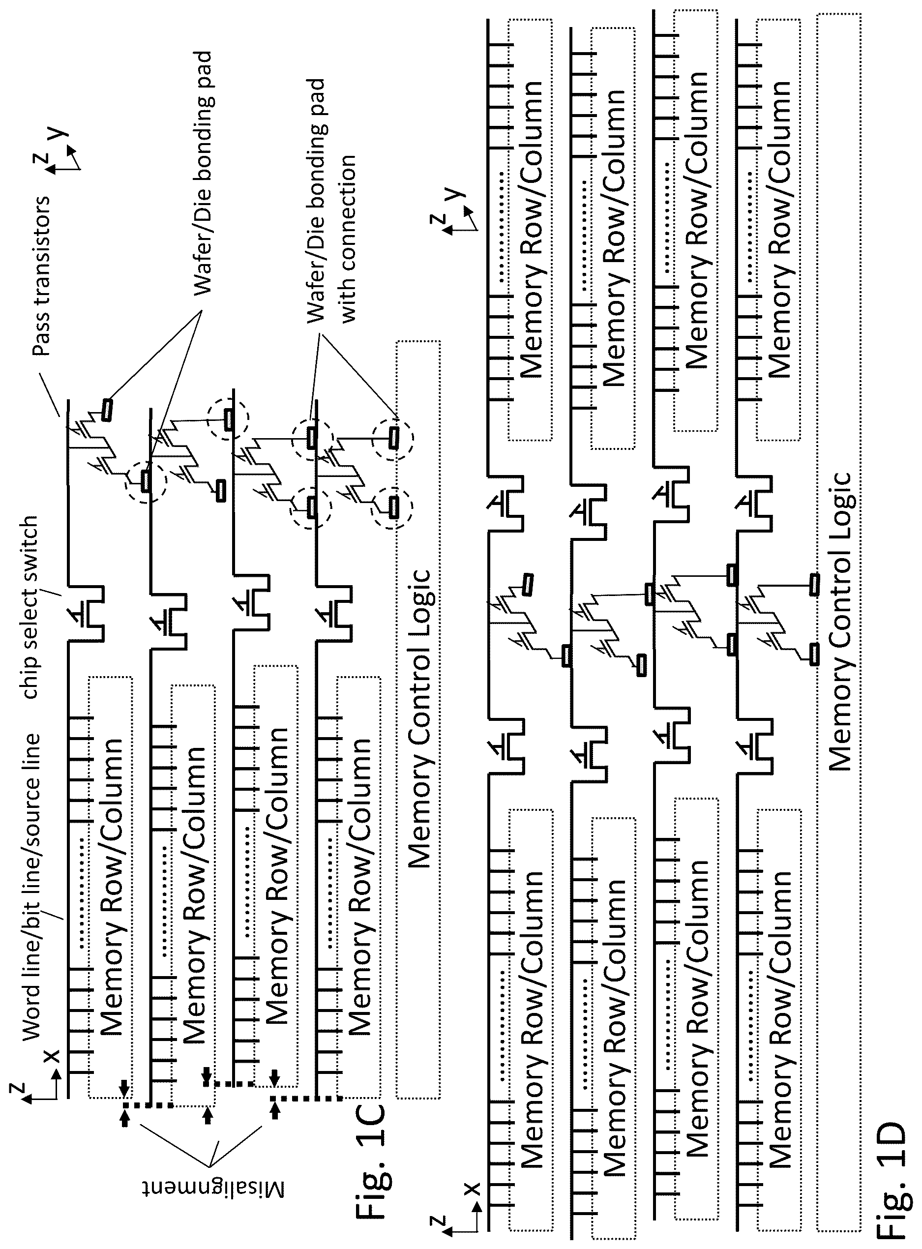 Patent US12622001 Figure 2 – 3D semiconductor device, structure and methods with memory arrays and connectivity structures