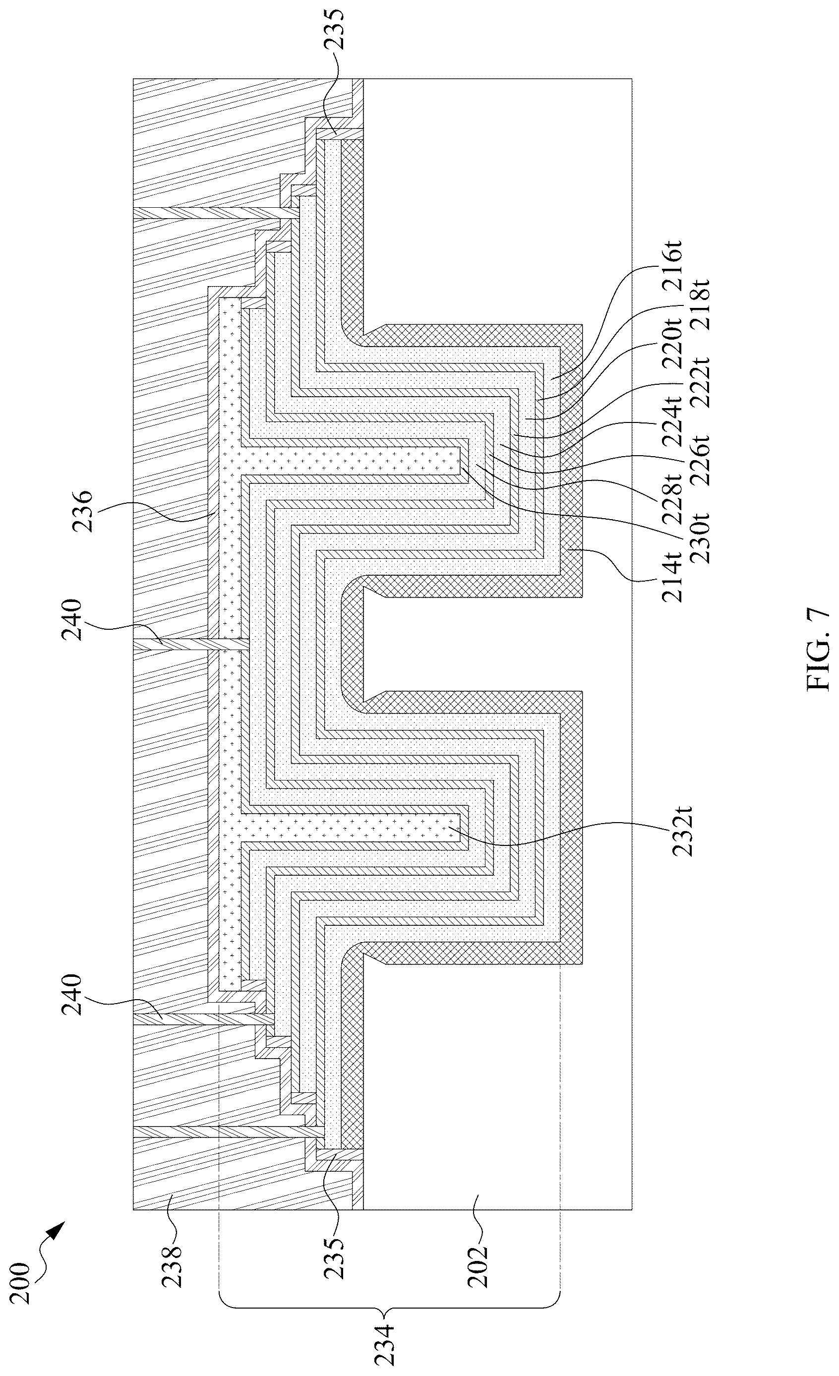 Patent US12622004 Figure 10 – Semiconductor trench capacitor structure and manufacturing method thereof