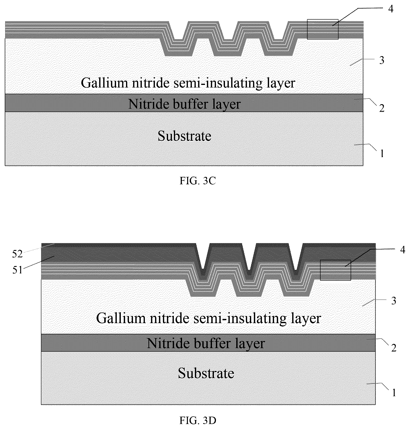Patent US12622013 Figure 4 – Folded channel gallium nitride based field-effect transistor and method of manufacturing the same