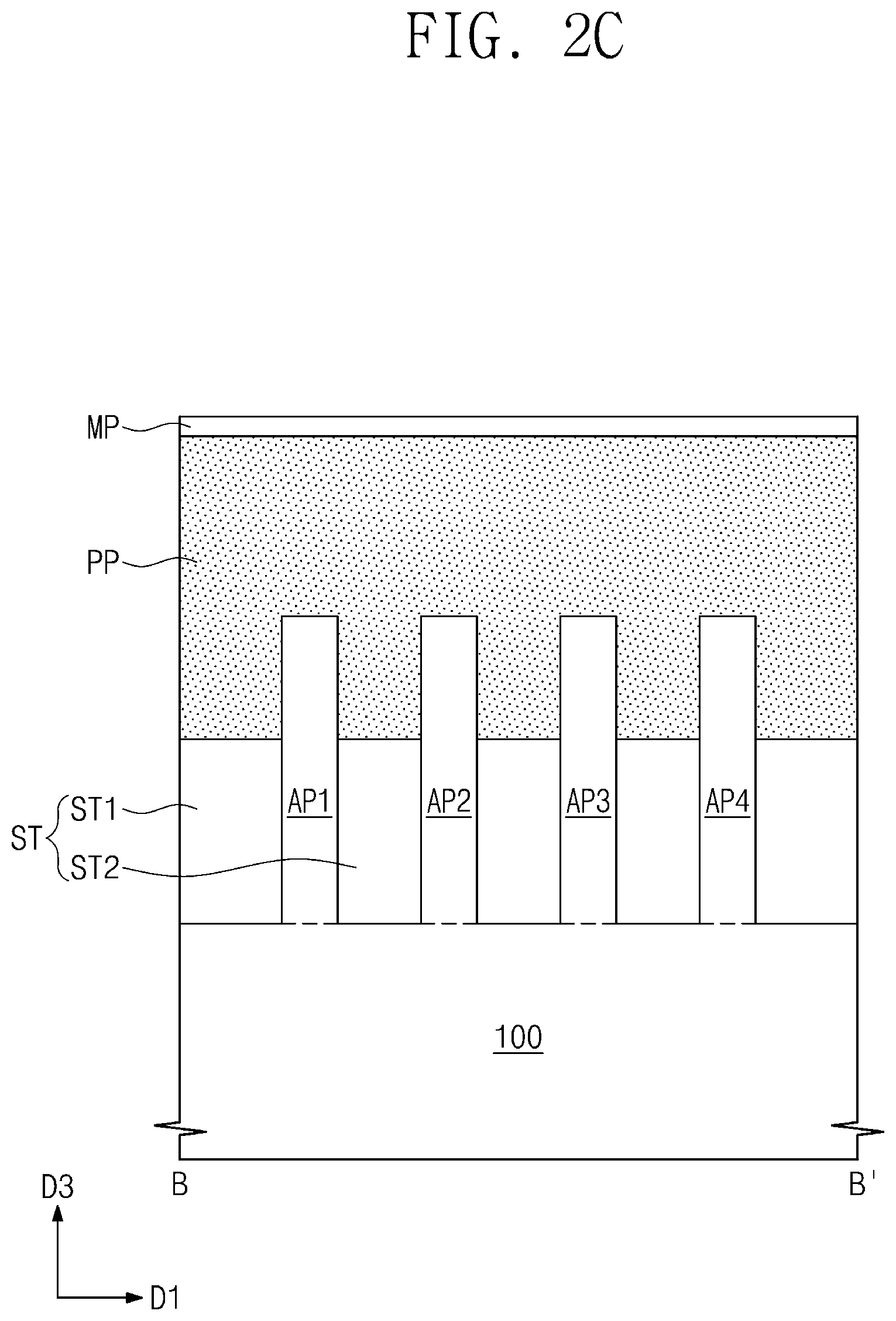 Patent US12622015 Figure 5 – Semiconductor devices having variously-shaped source/drain patterns