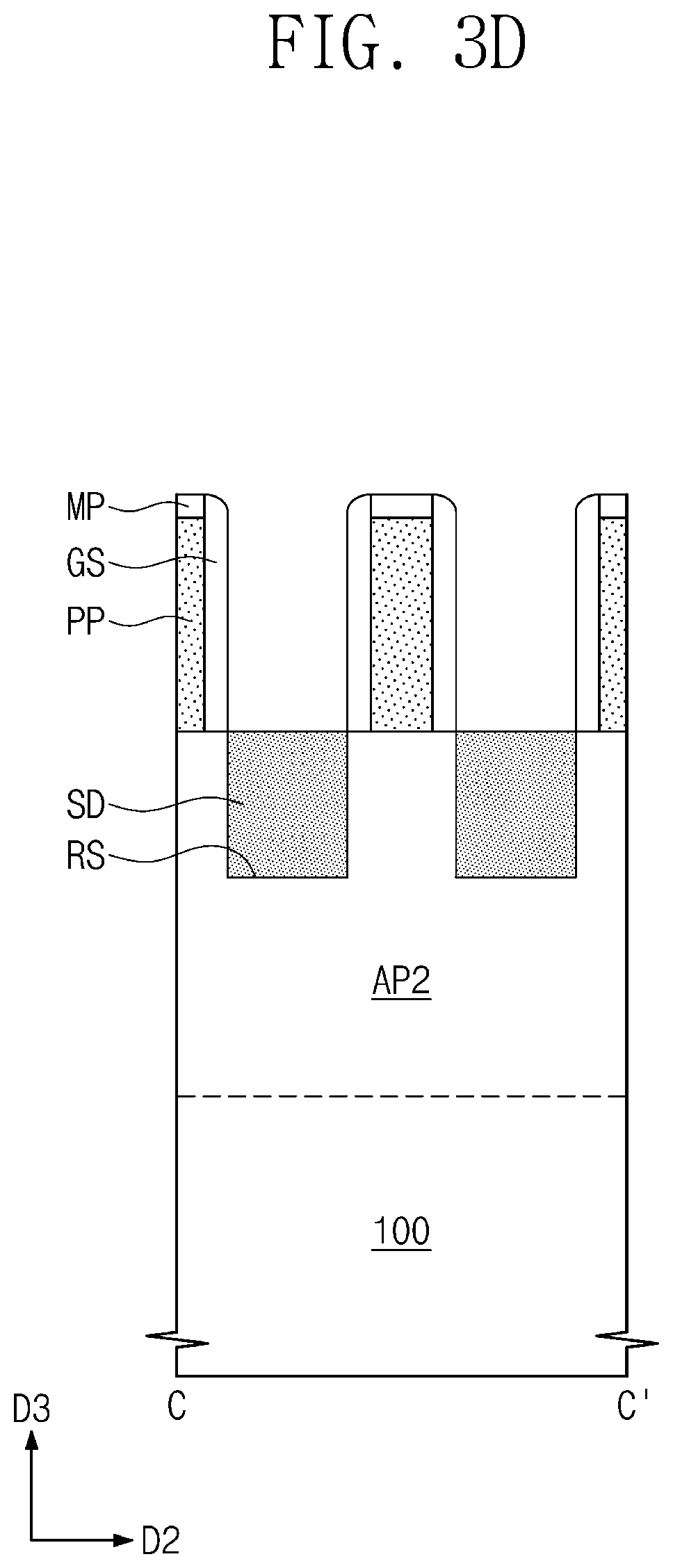 Patent US12622015 Figure 10 – Semiconductor devices having variously-shaped source/drain patterns