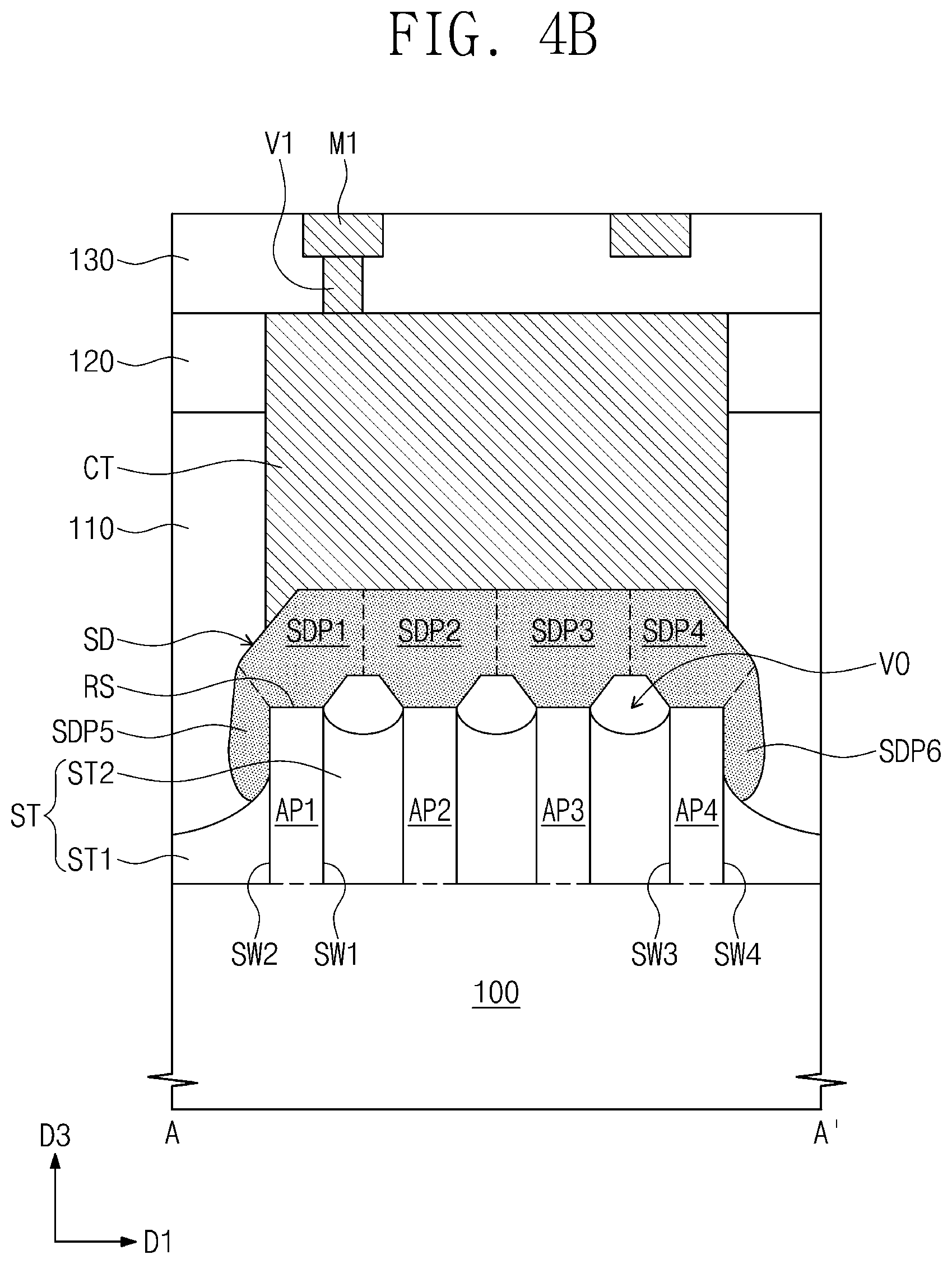 Patent US12622015 Figure 12 – Semiconductor devices having variously-shaped source/drain patterns