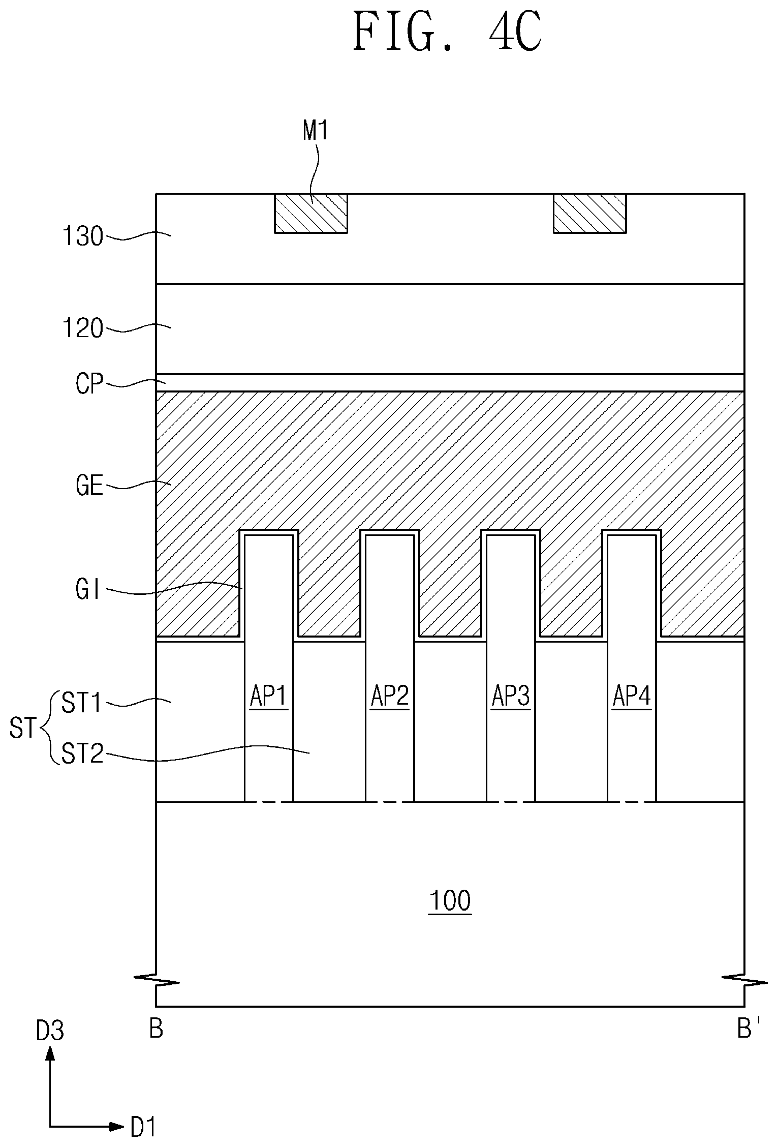Patent US12622015 Figure 13 – Semiconductor devices having variously-shaped source/drain patterns