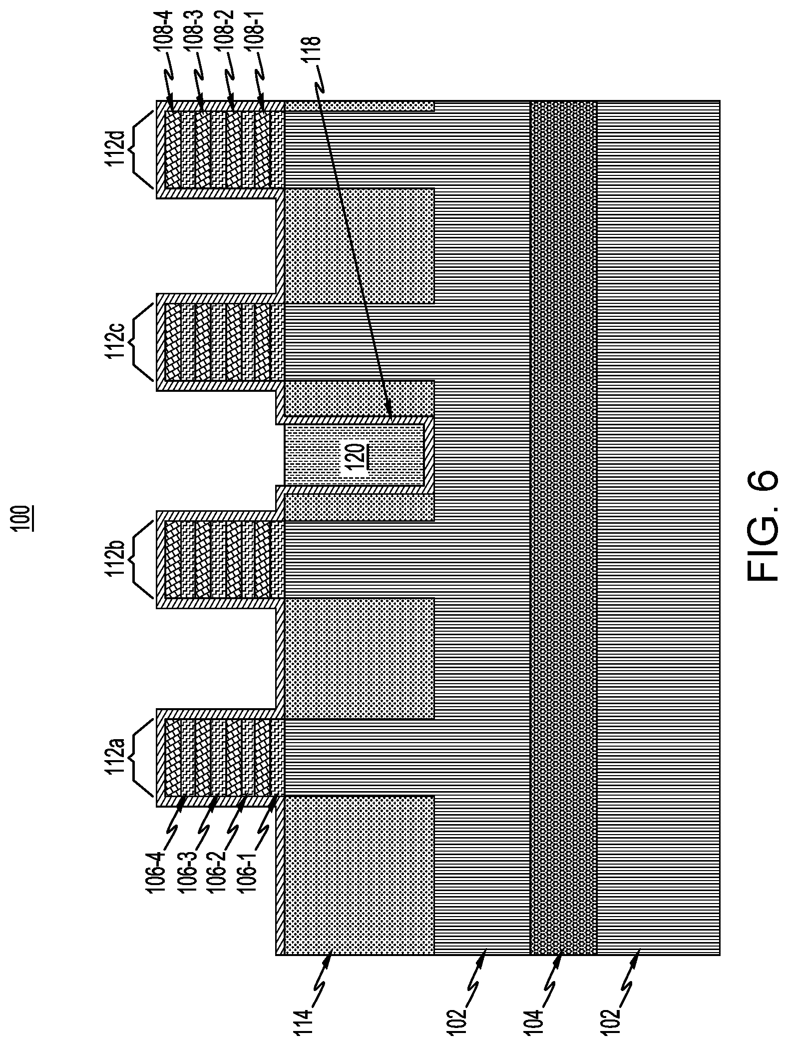 Patent US12622021 Figure 6 – Semiconductor structure with conductive spacer in shallow trench isolation region