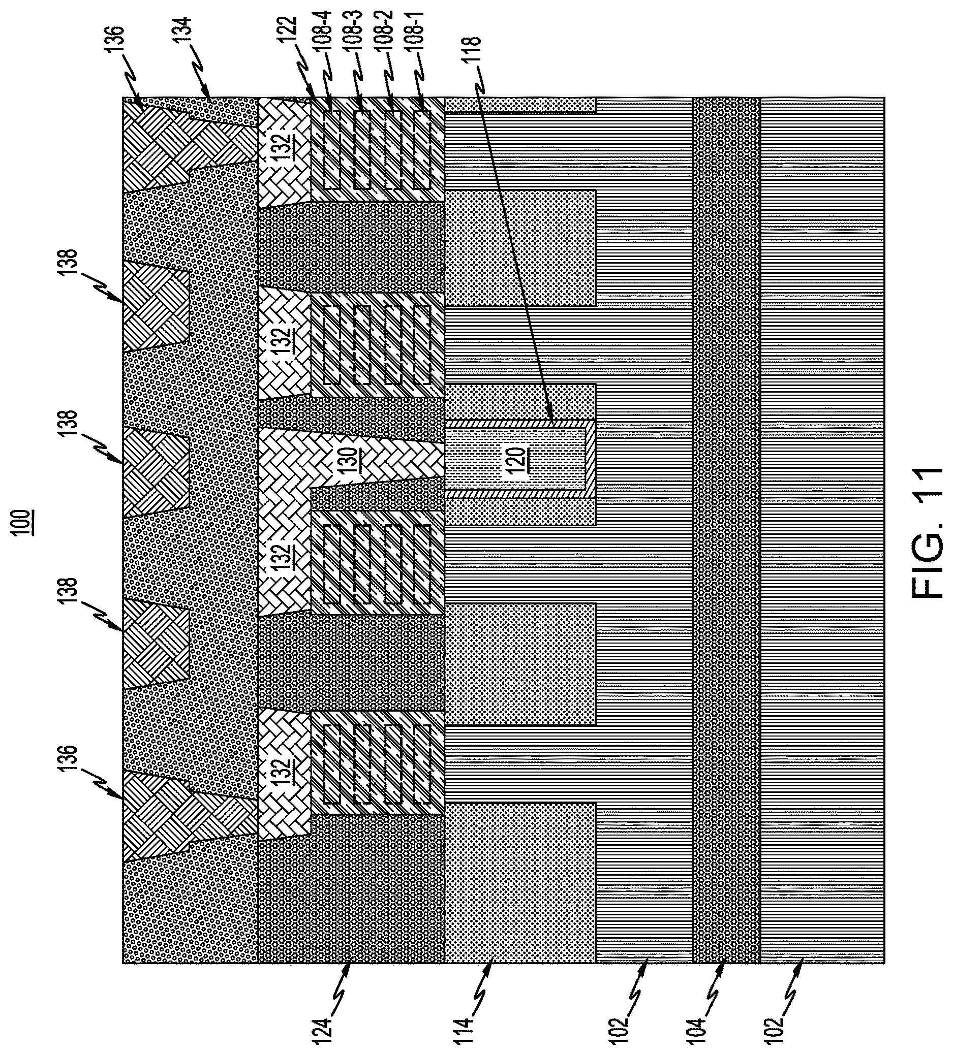 Patent US12622021 Figure 12 – Semiconductor structure with conductive spacer in shallow trench isolation region