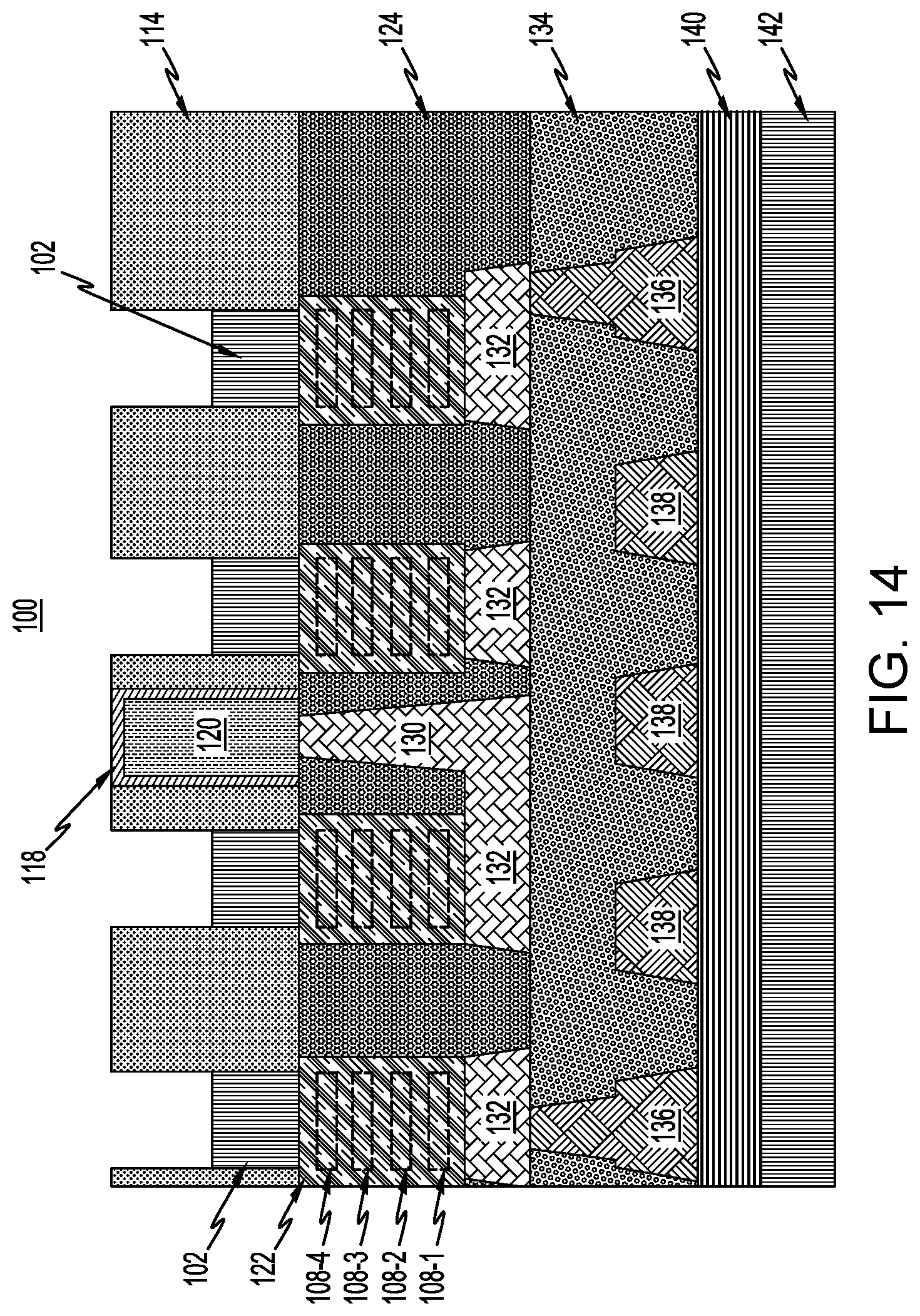 Patent US12622021 Figure 15 – Semiconductor structure with conductive spacer in shallow trench isolation region