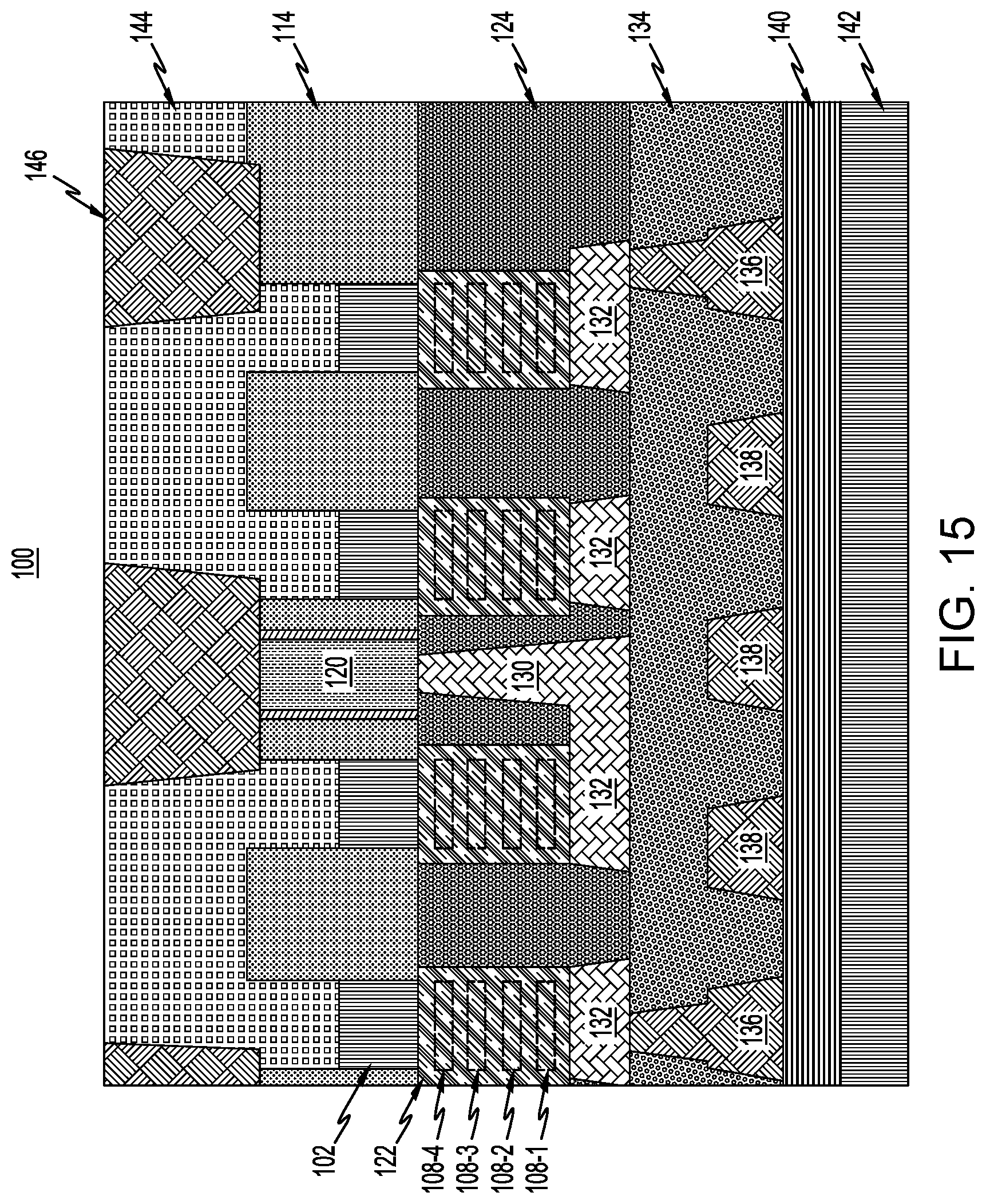 Patent US12622021 Figure 16 – Semiconductor structure with conductive spacer in shallow trench isolation region
