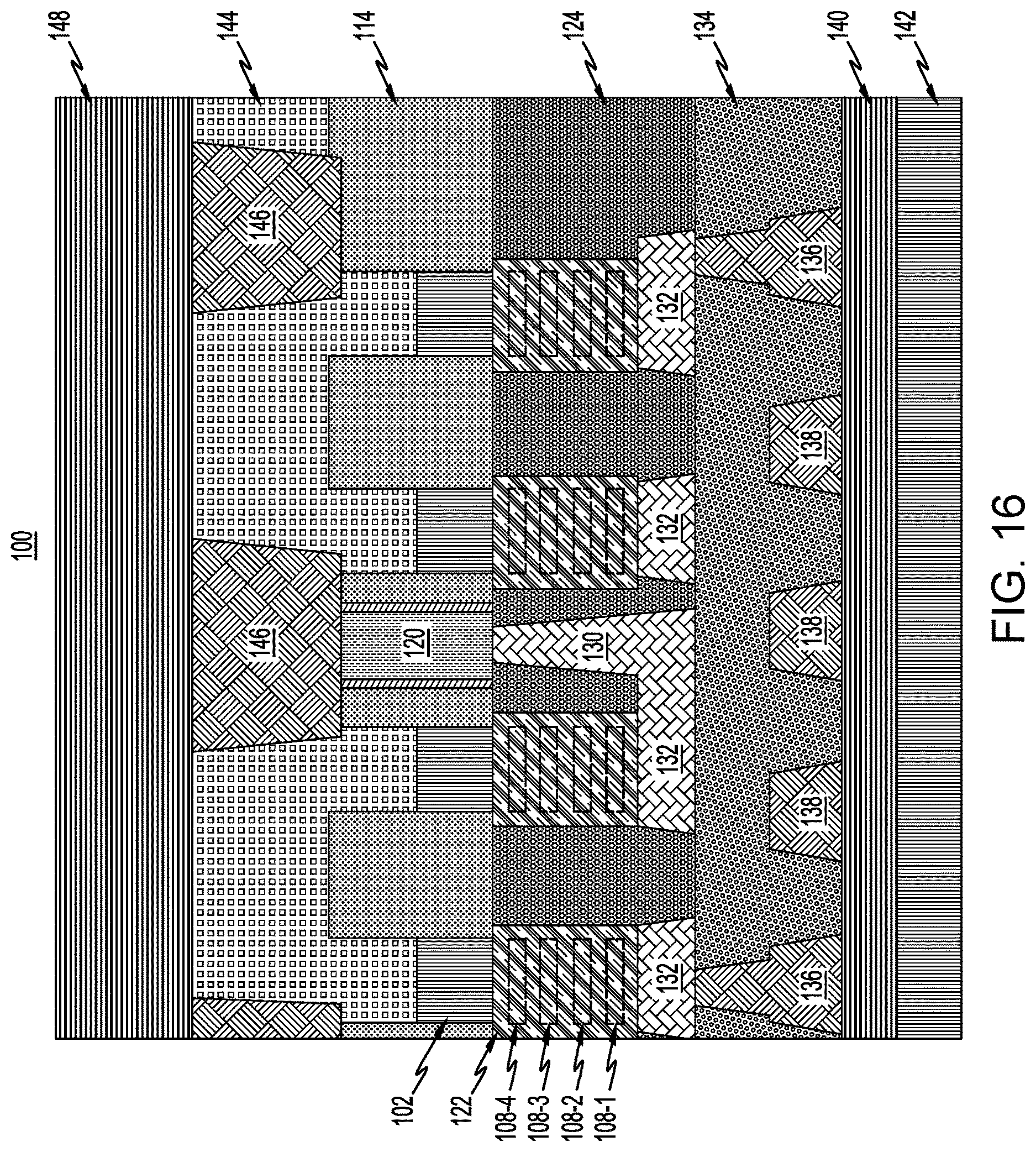 Patent US12622021 Figure 17 – Semiconductor structure with conductive spacer in shallow trench isolation region