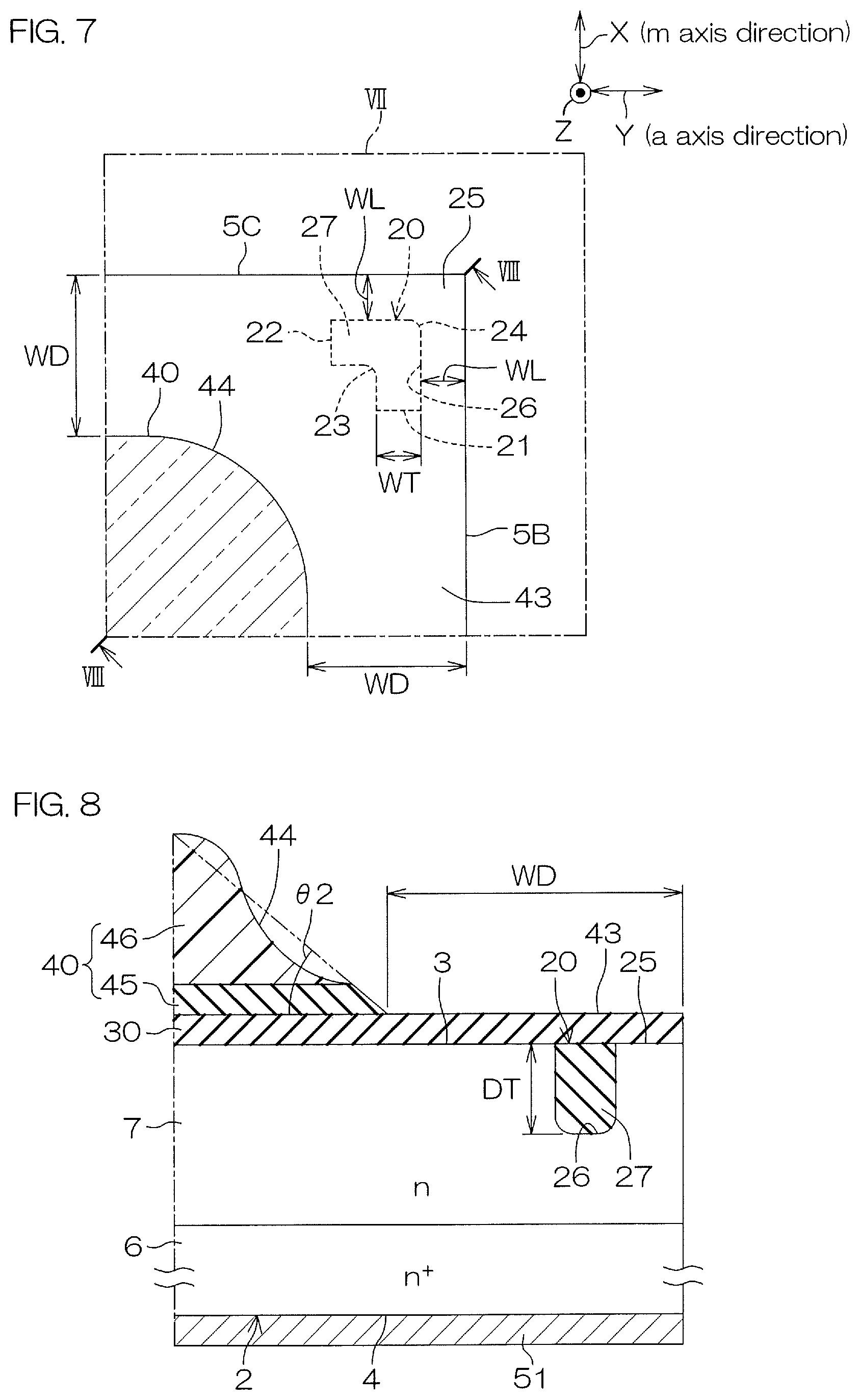 Patent US12622028 Figure 7 – SiC semiconductor device, and manufacturing method therefor