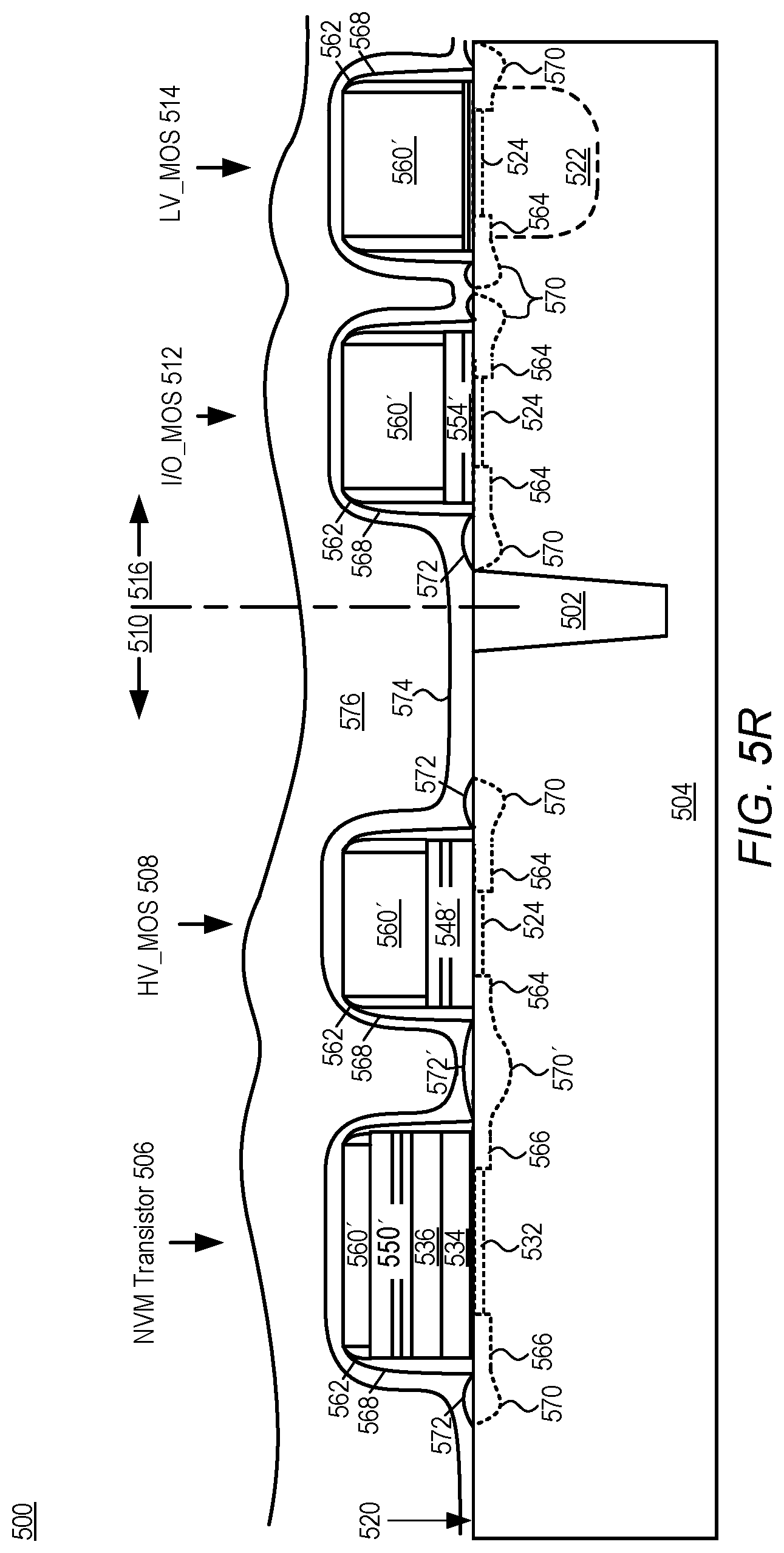 Patent US12622033 Figure 14 – Method of integrating SONOS into HKMG flow
