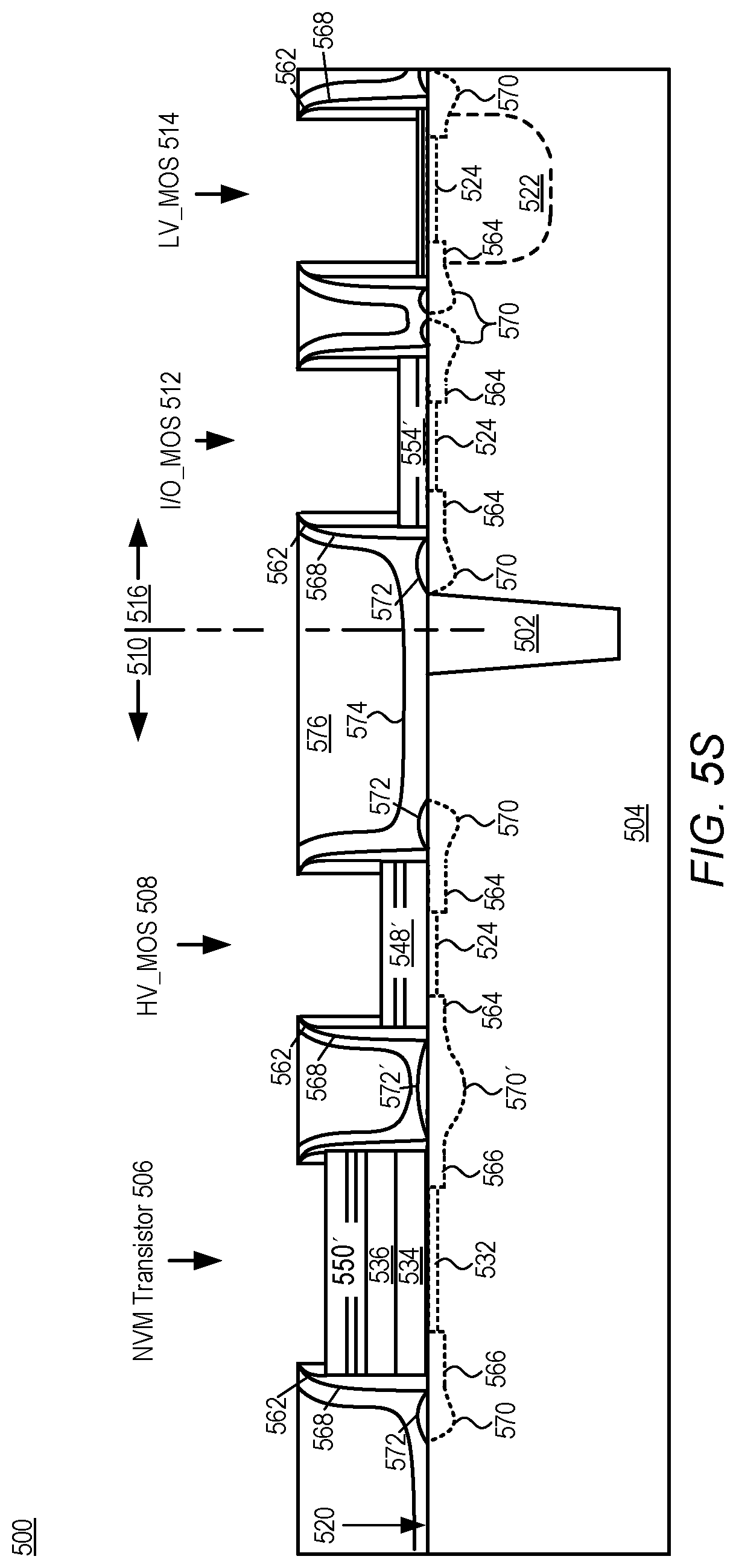 Patent US12622033 Figure 15 – Method of integrating SONOS into HKMG flow