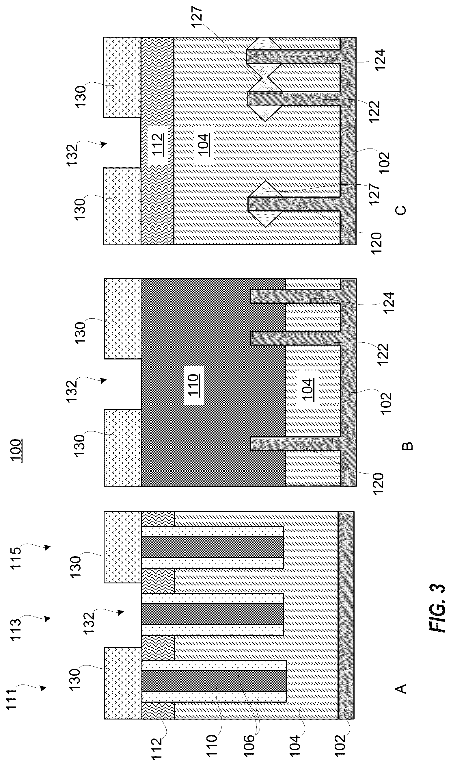 Patent US12622037 Figure 3 – Gate cut subsequent to replacement gate
