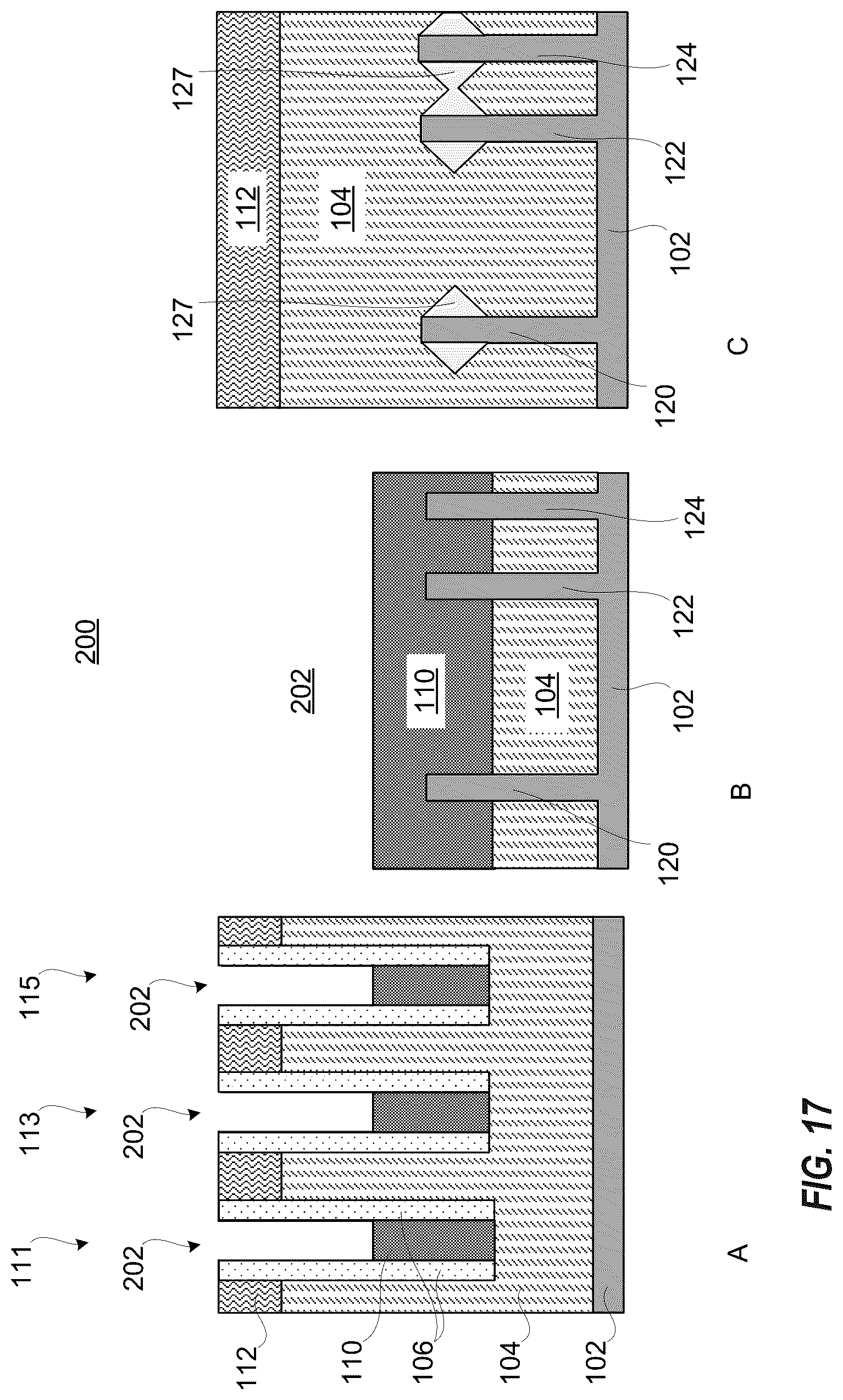 Patent US12622037 Figure 17 – Gate cut subsequent to replacement gate