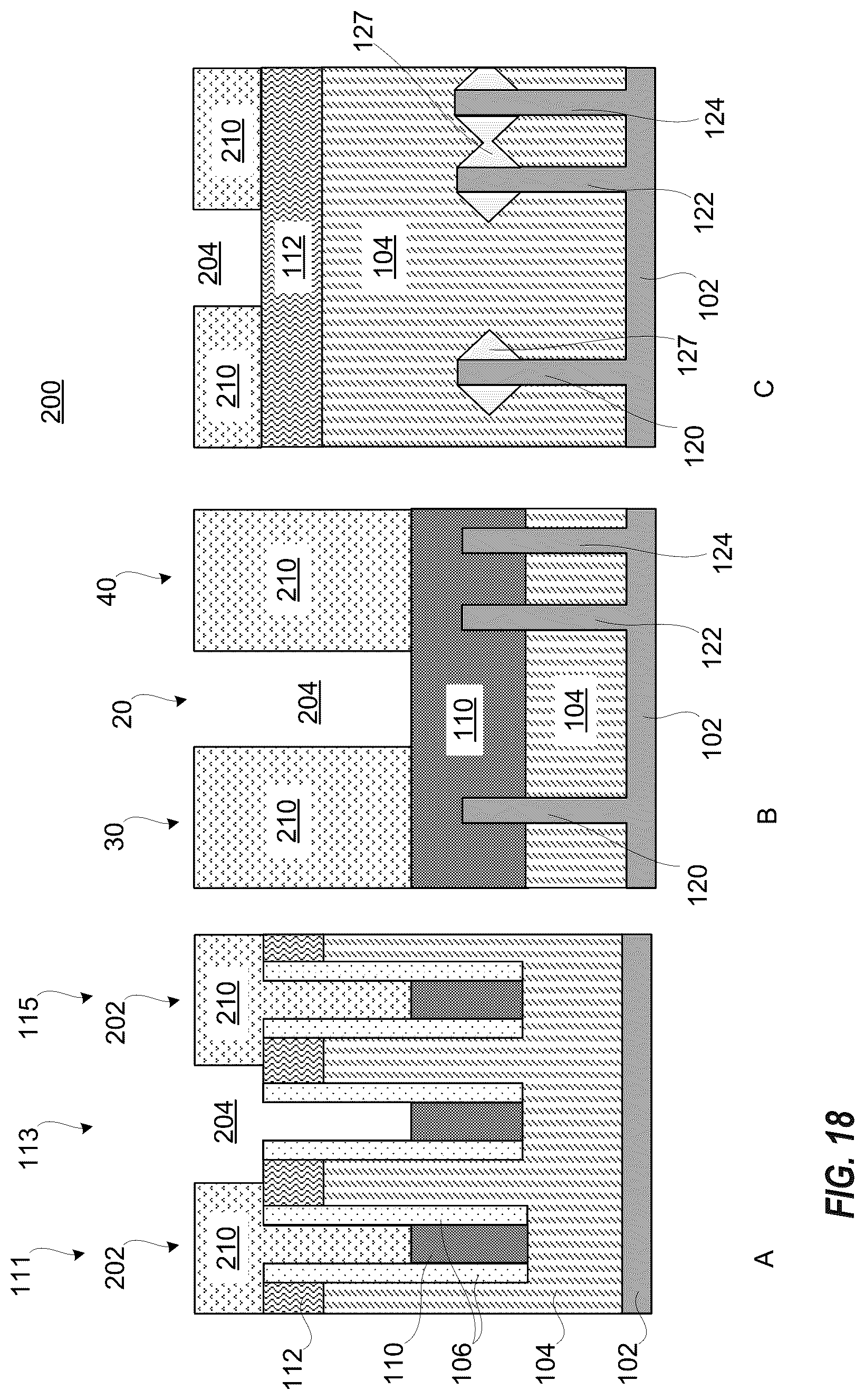 Patent US12622037 Figure 18 – Gate cut subsequent to replacement gate