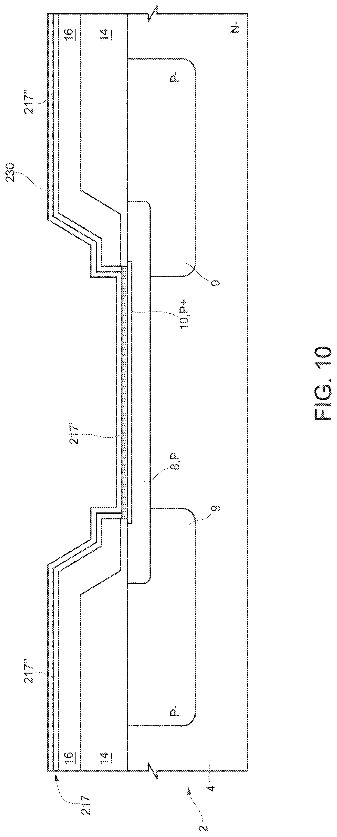 Patent US12622040 Figure 10 – Diode with contact structure including an improved barrier region and related manufacturing process