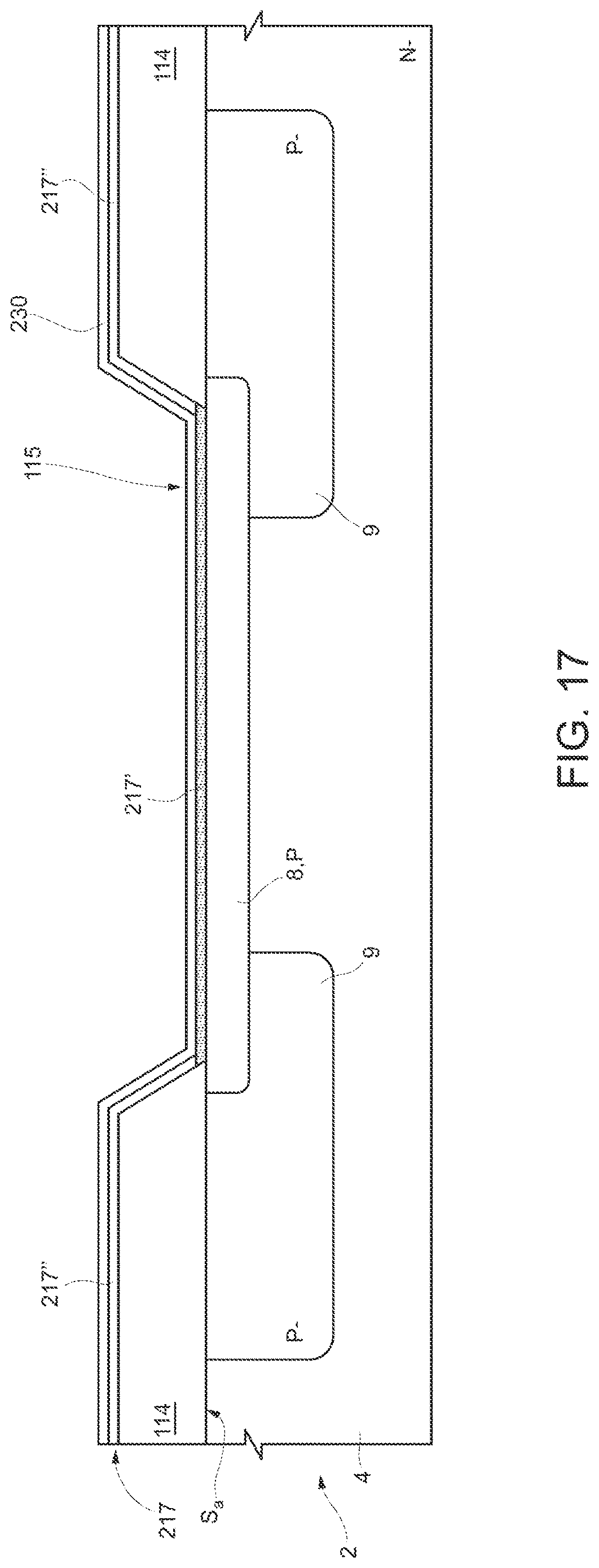 Patent US12622040 Figure 17 – Diode with contact structure including an improved barrier region and related manufacturing process