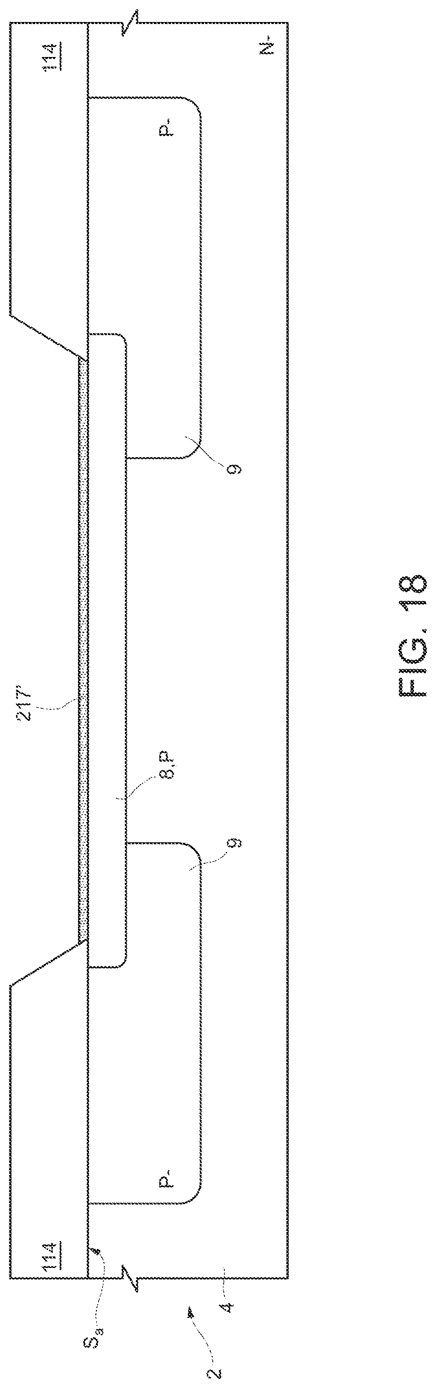 Patent US12622040 Figure 18 – Diode with contact structure including an improved barrier region and related manufacturing process